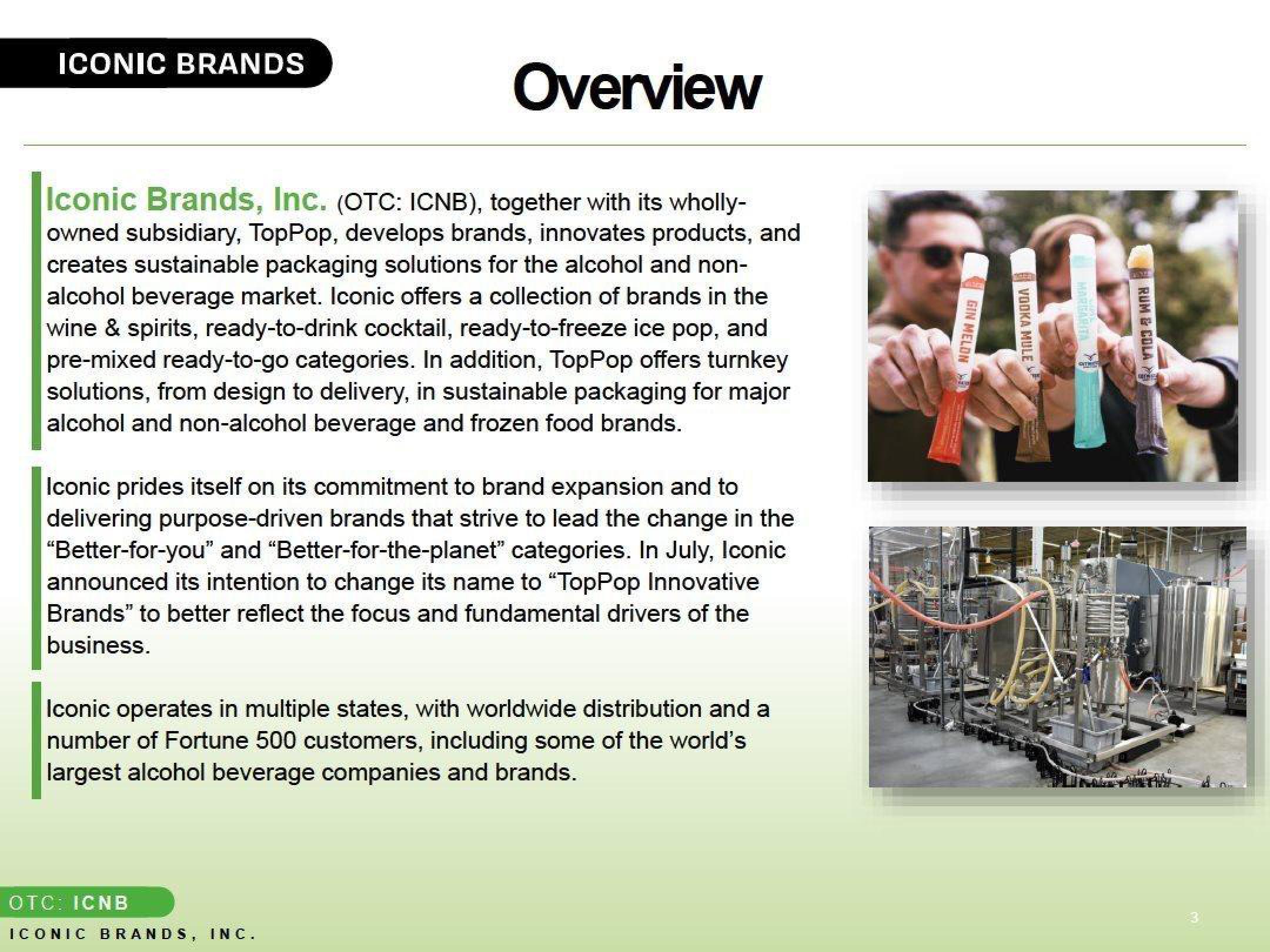 Iconic Brands Investor Update slide image #3