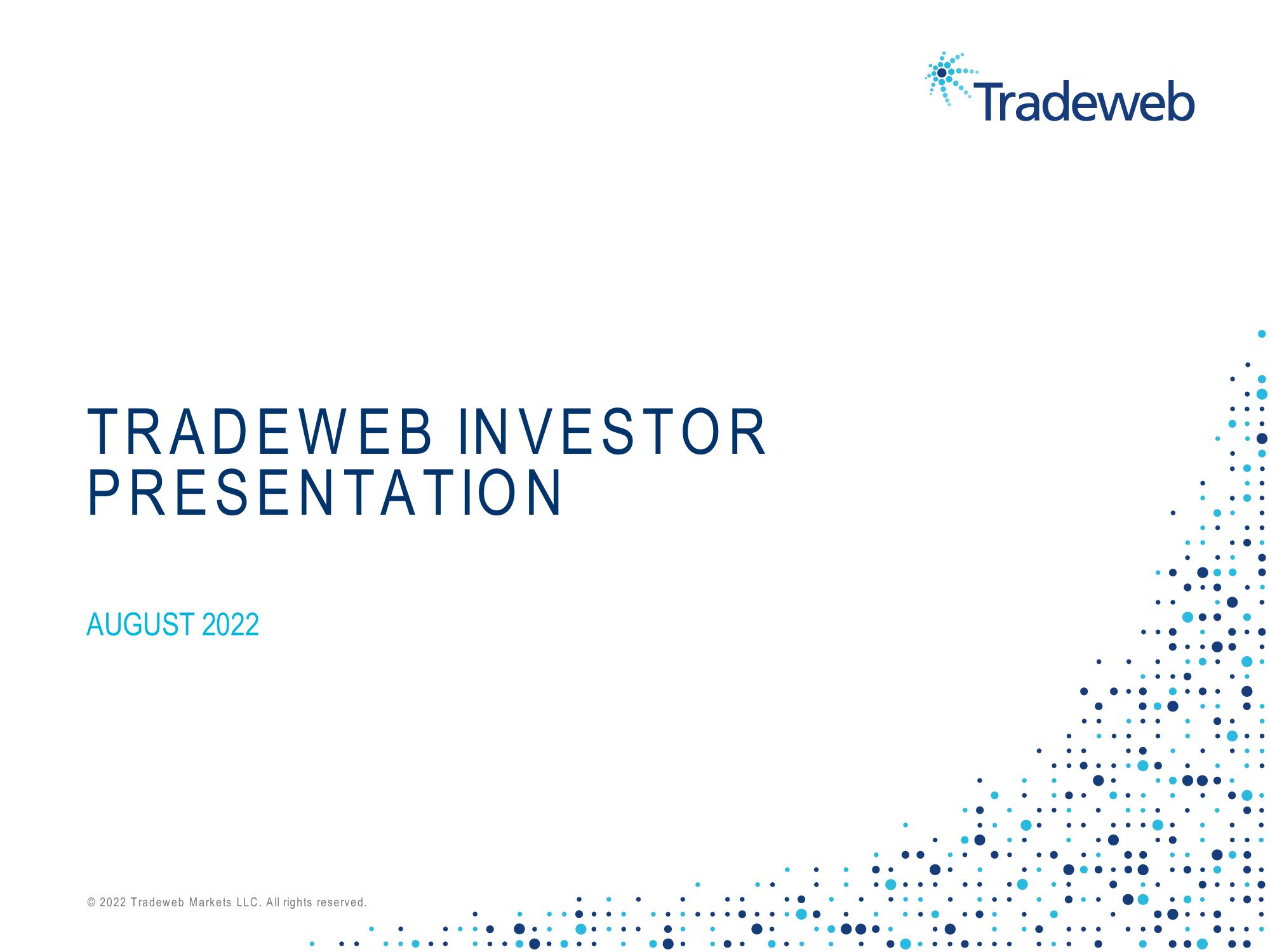 Tradeweb Investor Presentation Deck image