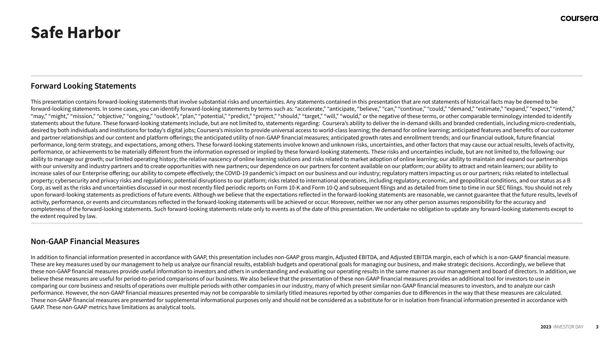 Coursera Investor Day Presentation Deck slide image #3
