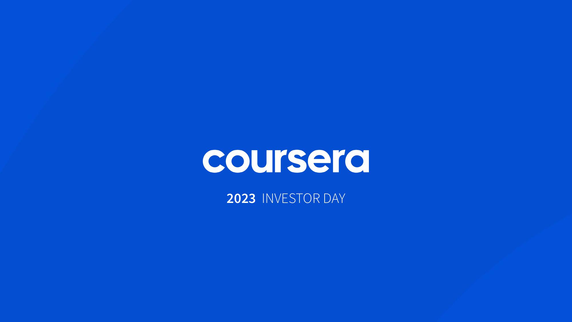 Coursera Investor Day Presentation Deck image