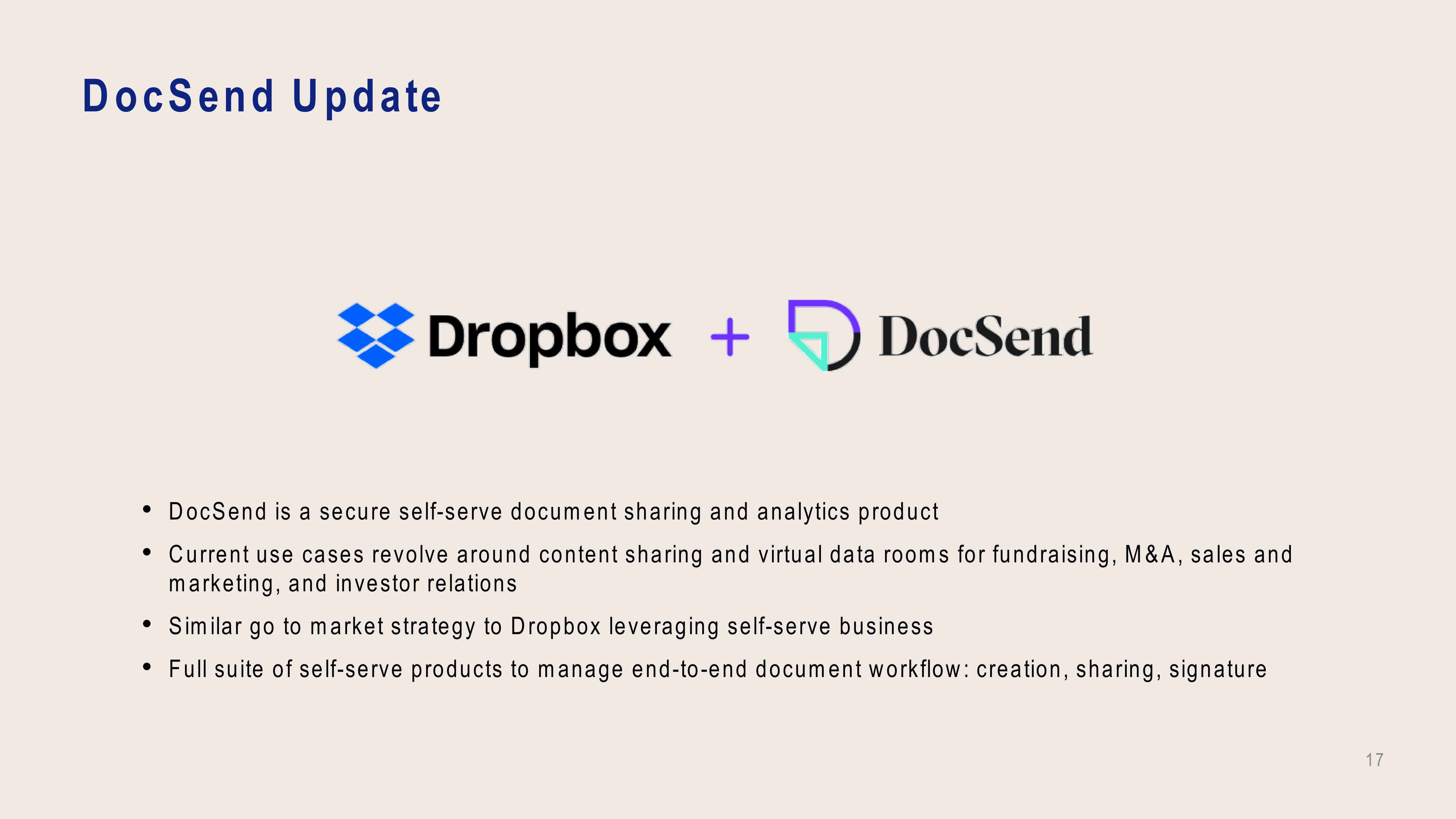 Dropbox Investor Presentation Deck slide image #17