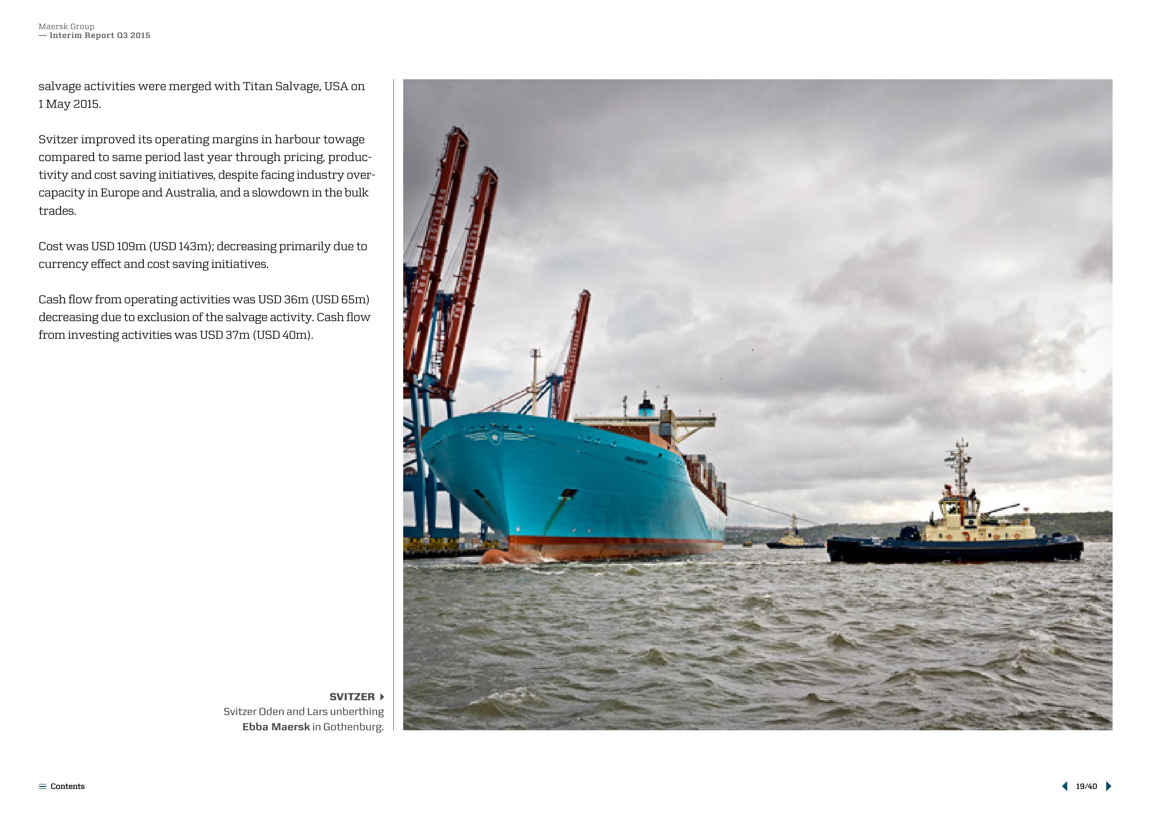 Maersk Results Presentation Deck slide image #19