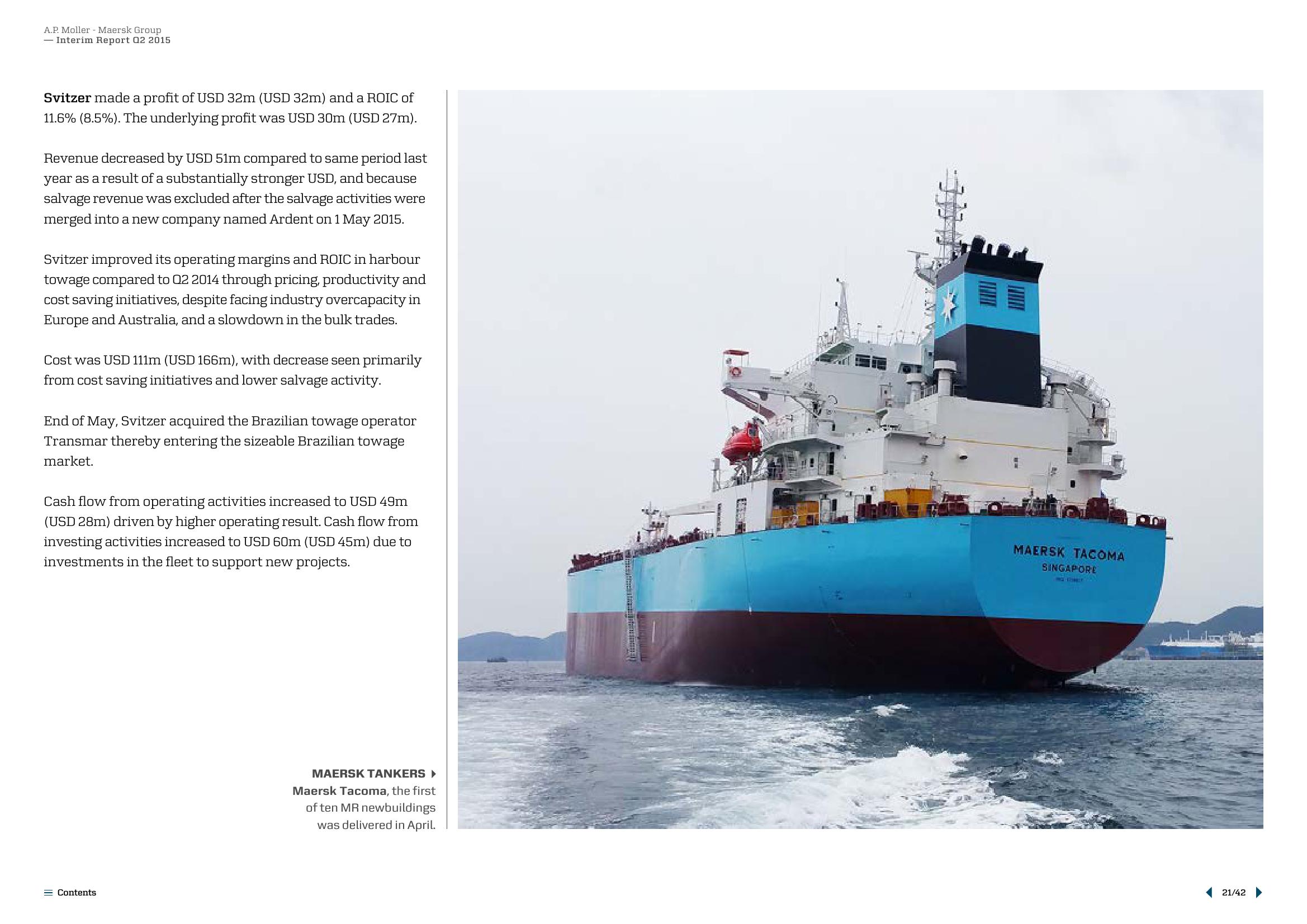 Maersk Results Presentation Deck slide image #21