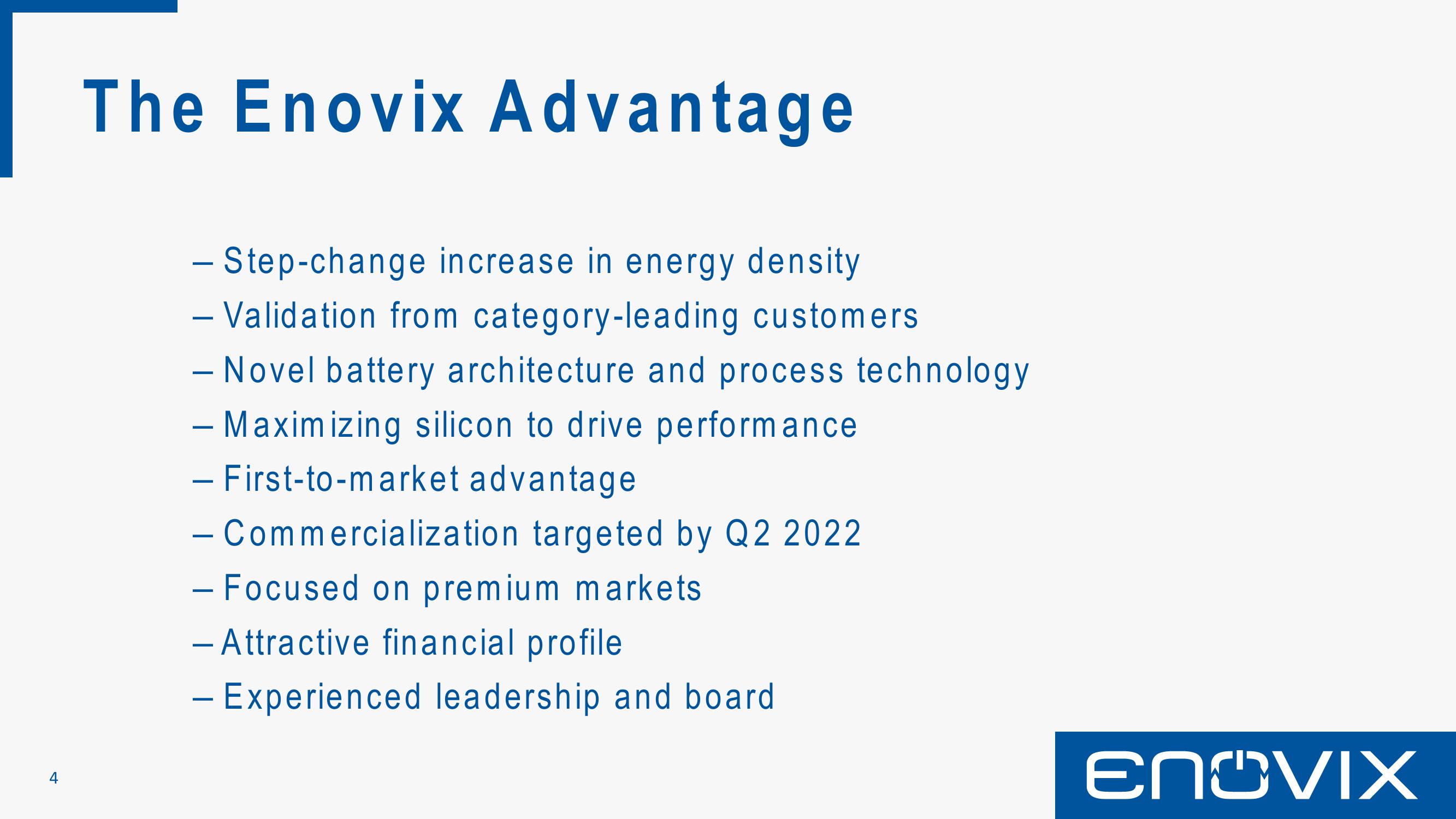 Enovix SPAC Presentation Deck slide image #4