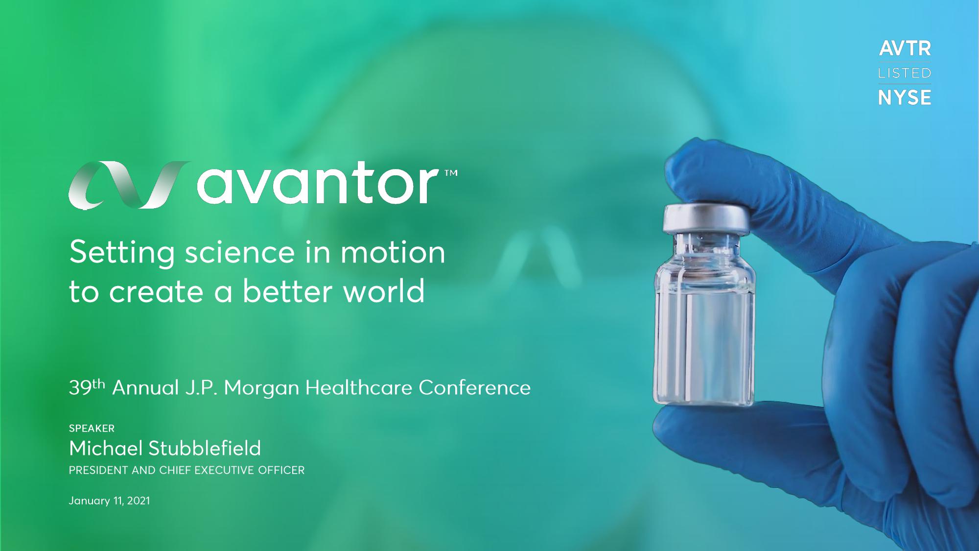 Avantor Investor Conference Presentation Deck image