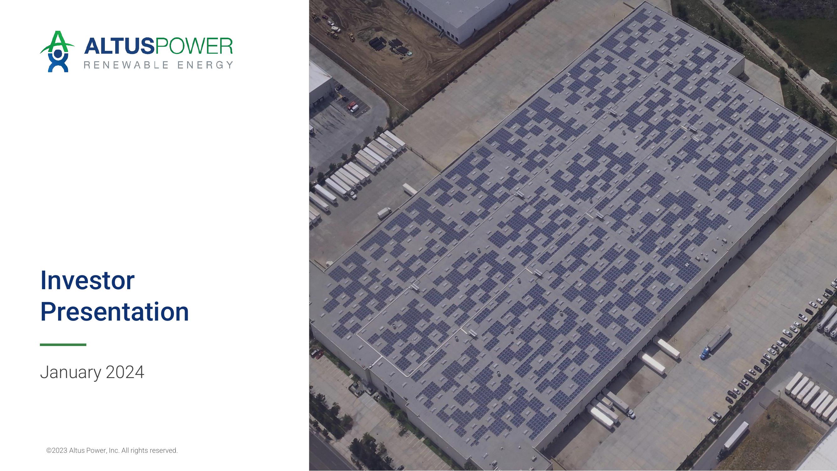 Altus Power Investor Presentation Deck image