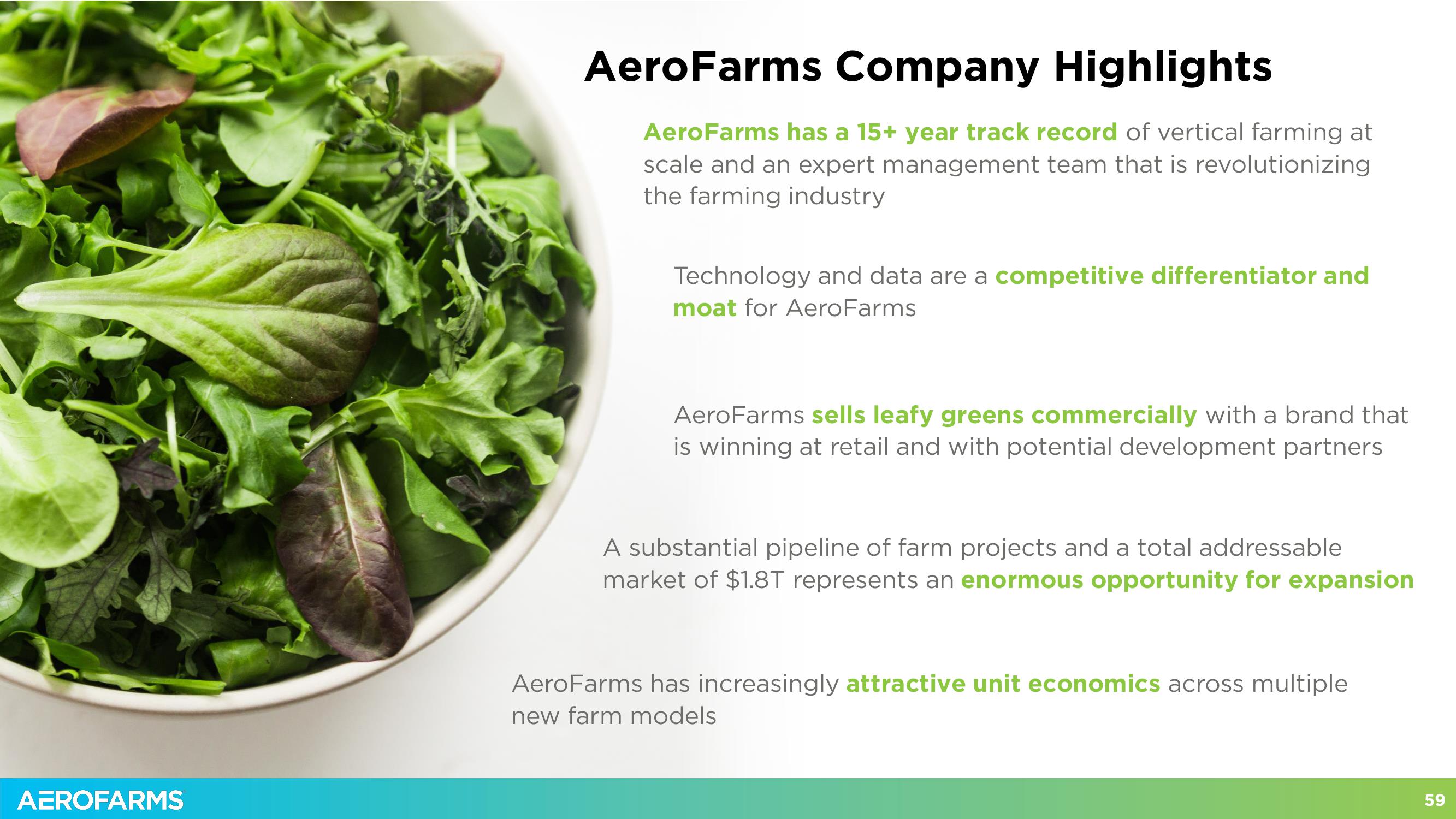 AeroFarms SPAC Presentation Deck slide image #59