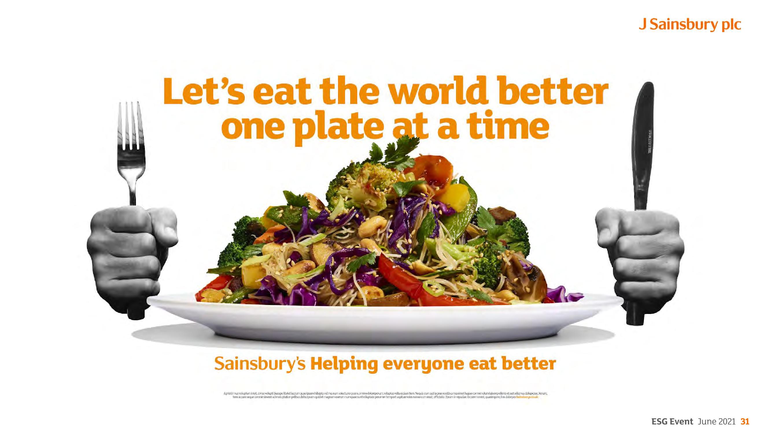 Sainsbury's ESG slide image #31