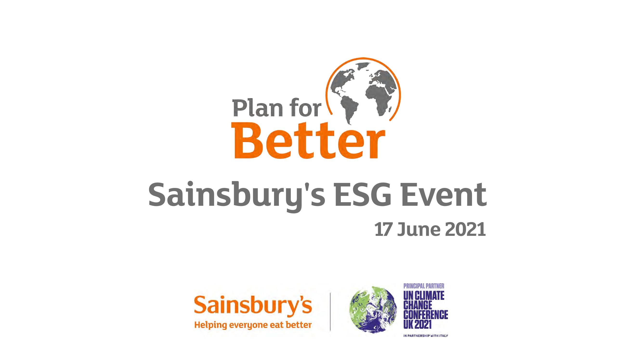 Sainsbury's ESG image