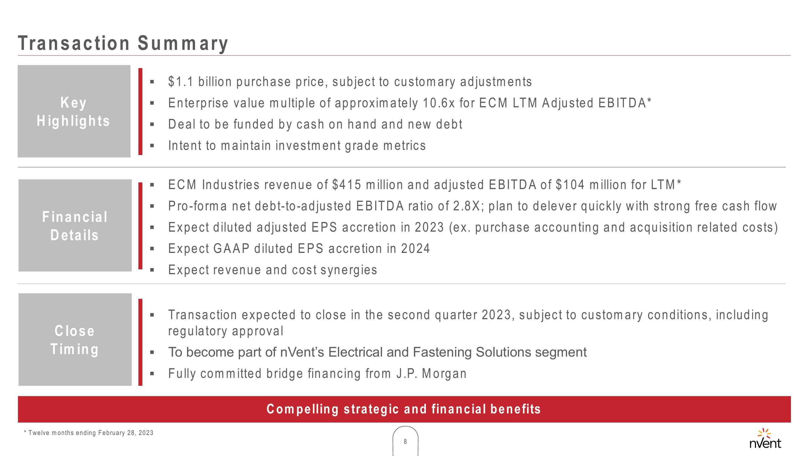 Acquisition of ECM Industries slide image #8