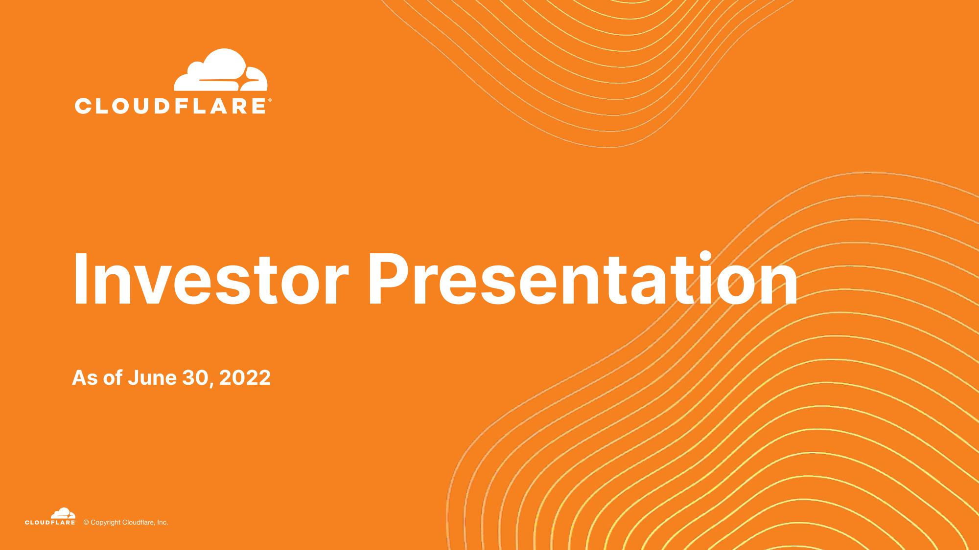 Cloudflare Investor Presentation Deck image