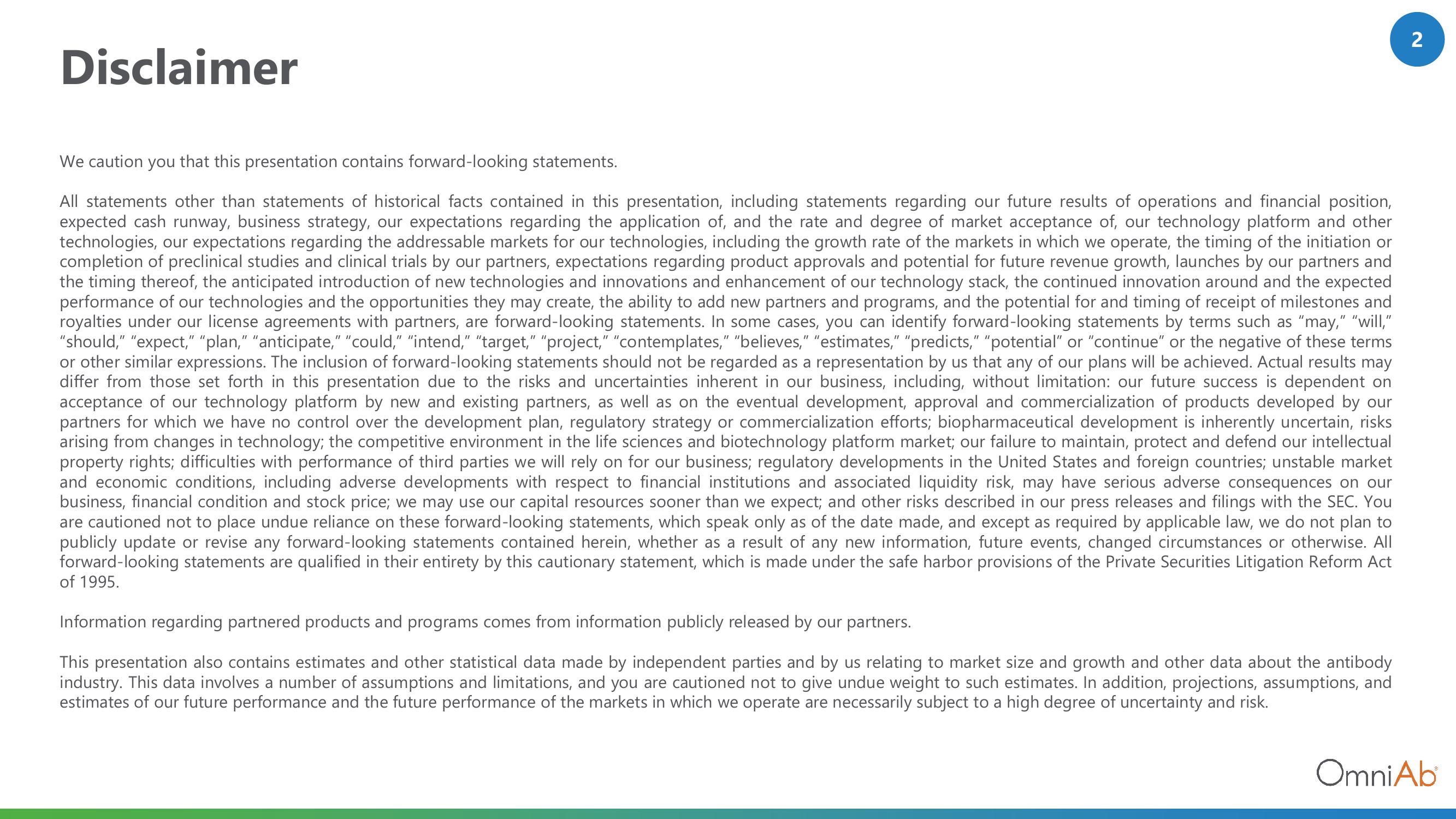 OmniAb Investor Presentation Deck slide image #2