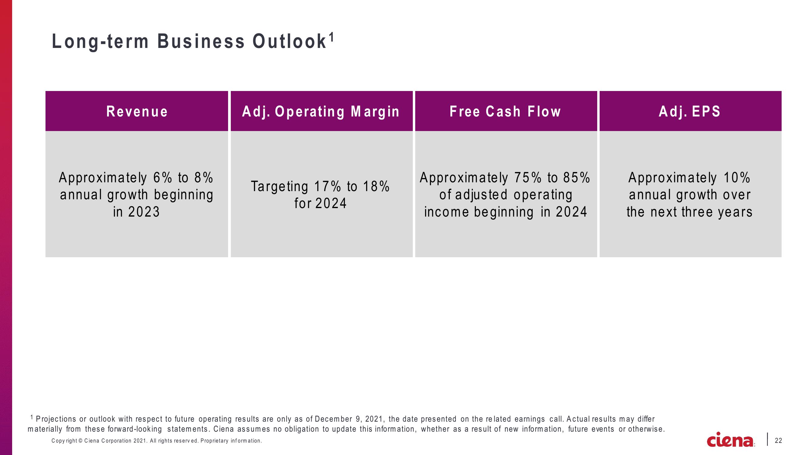 Ciena Corporation Earnings Presentation slide image #22