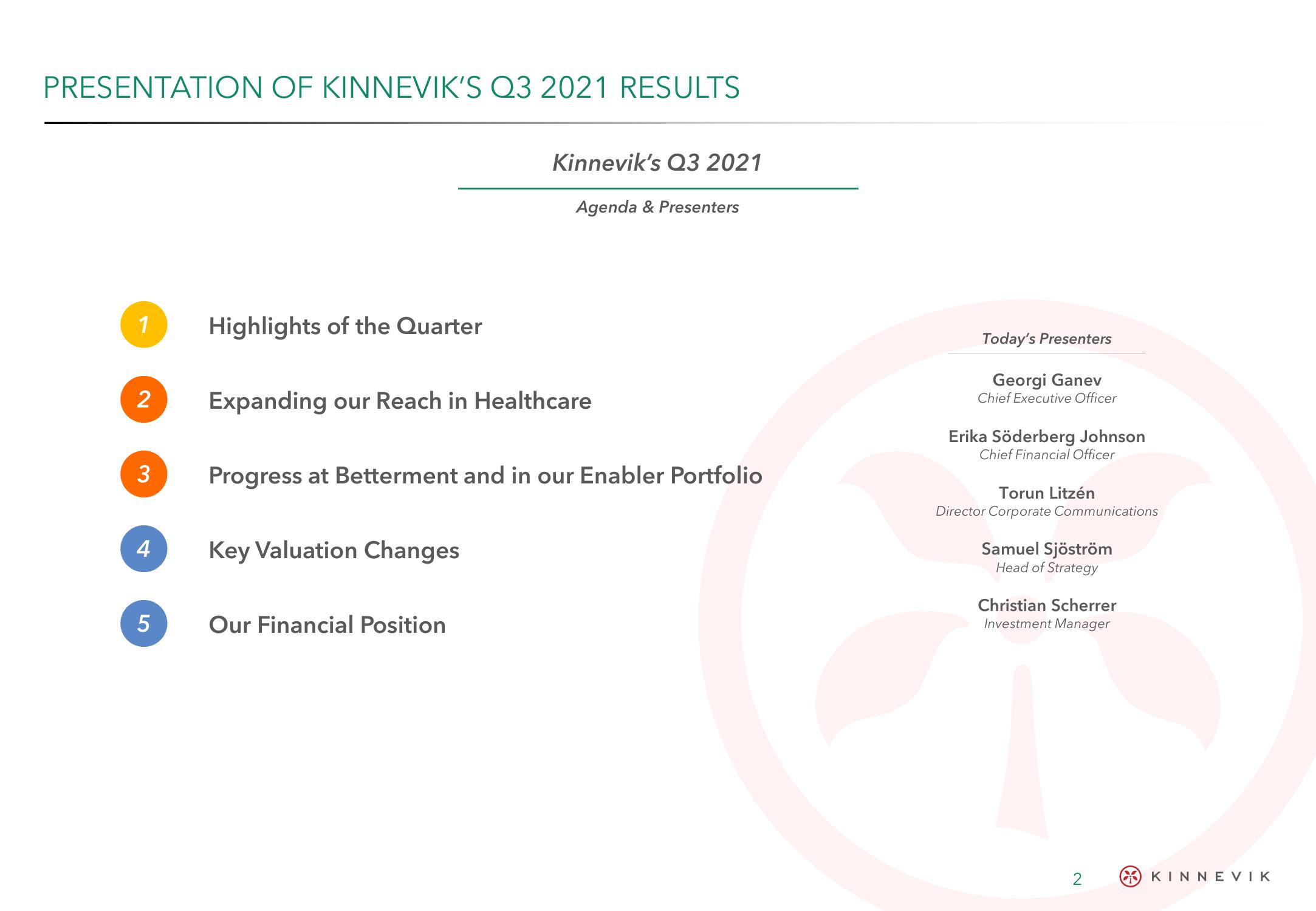 Kinnevik Results Presentation Deck slide image #2