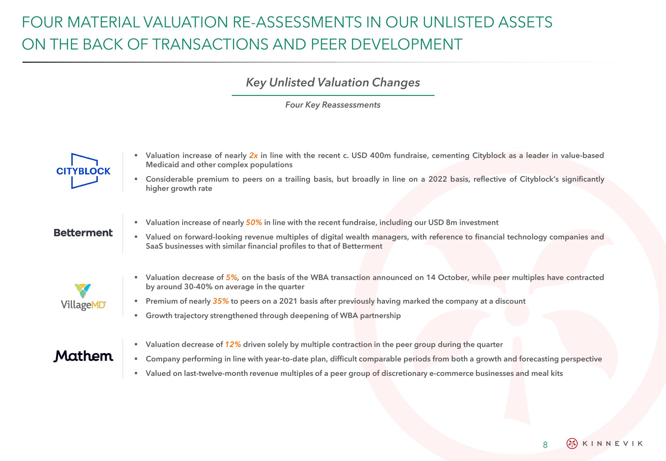 Kinnevik Results Presentation Deck slide image #8