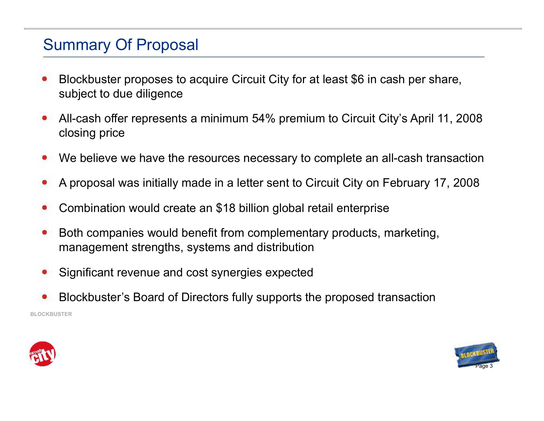 Blockbuster Video Investor Presentation Deck slide image #3