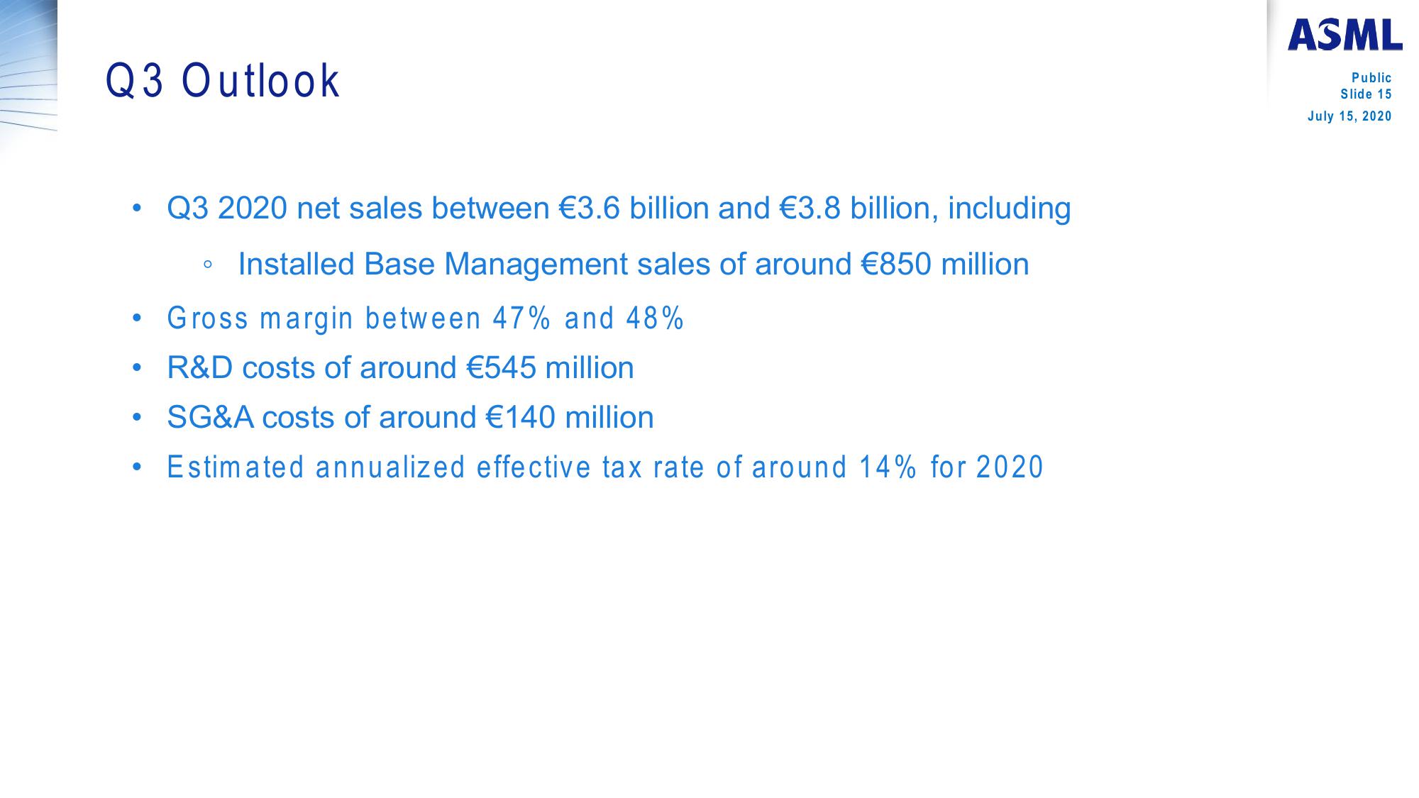 ASML Reports €3.3 Billion Net Sales at 48.2% Gross Margin in Q2  slide image #15