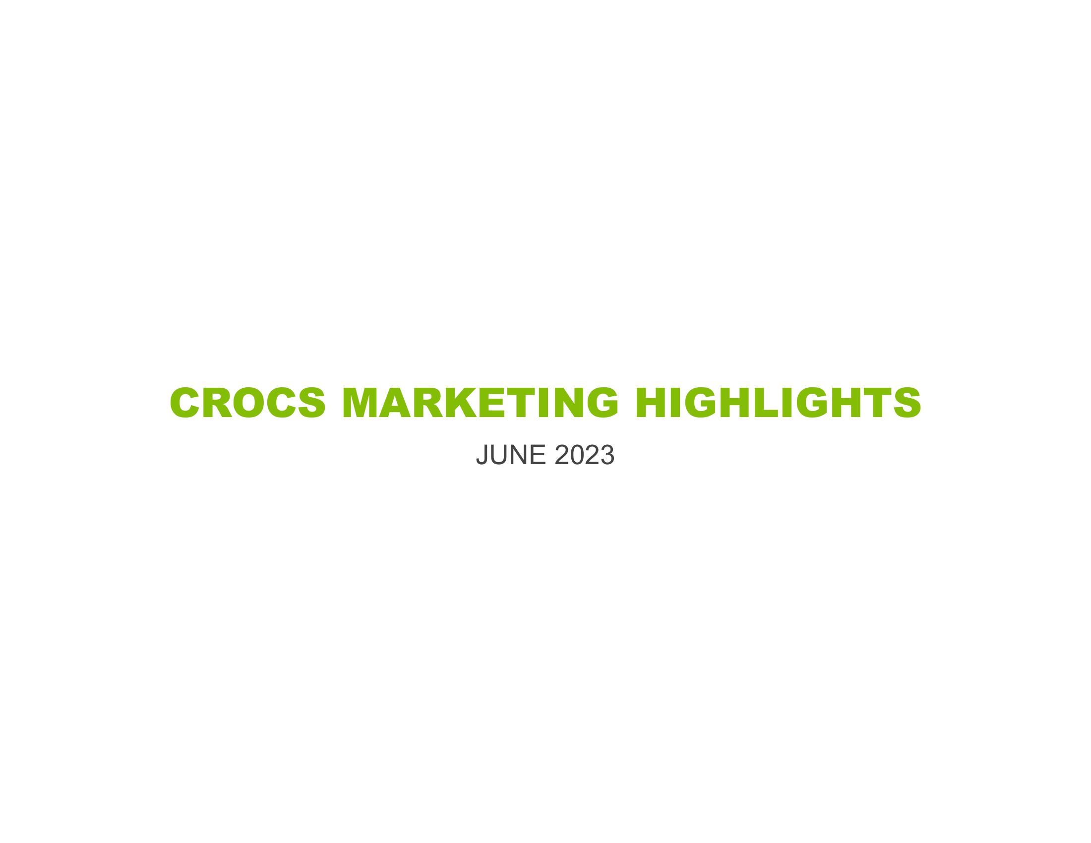 Crocs Investor Presentation Deck image