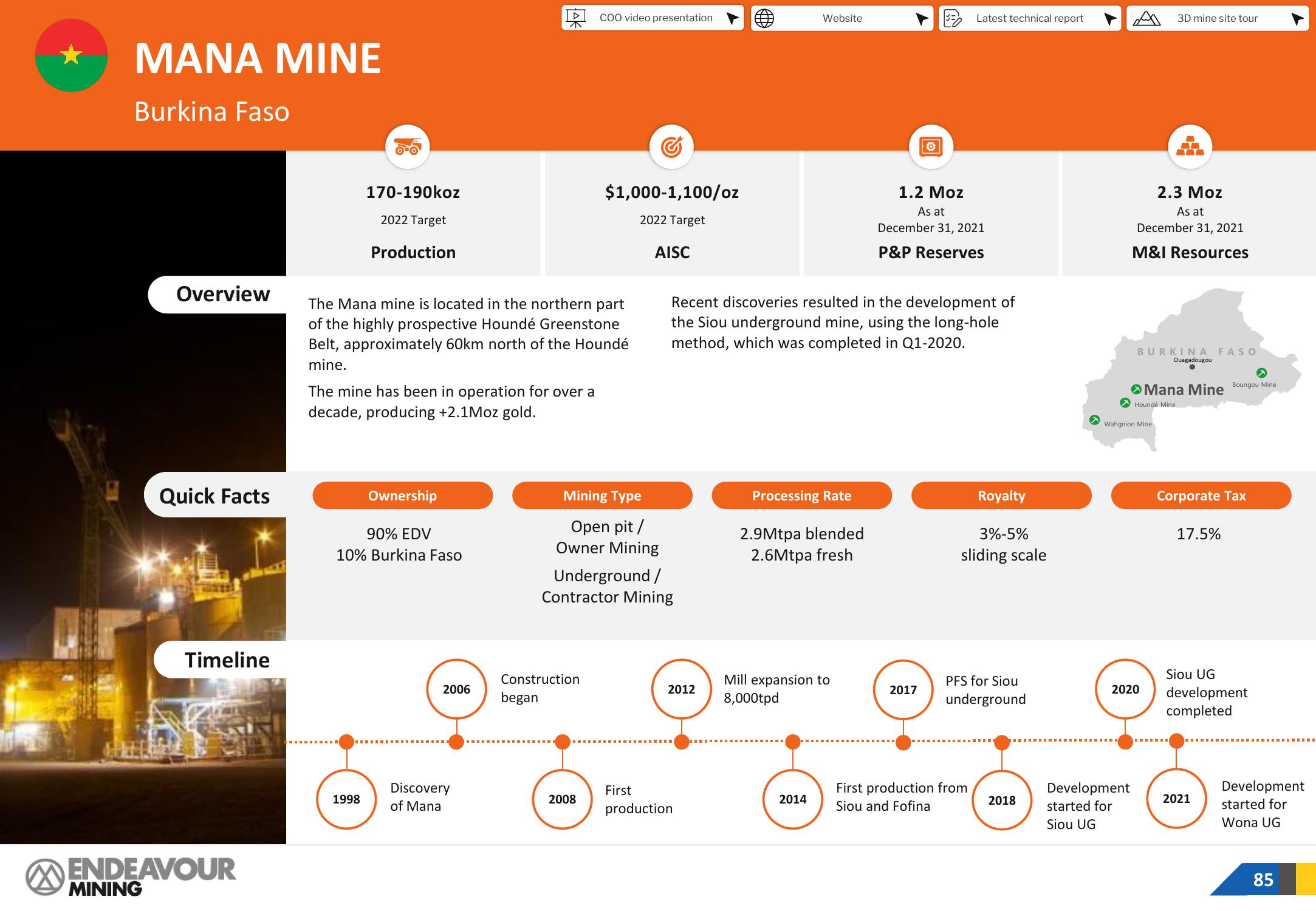 Endeavour Mining Investor Presentation Deck slide image #85