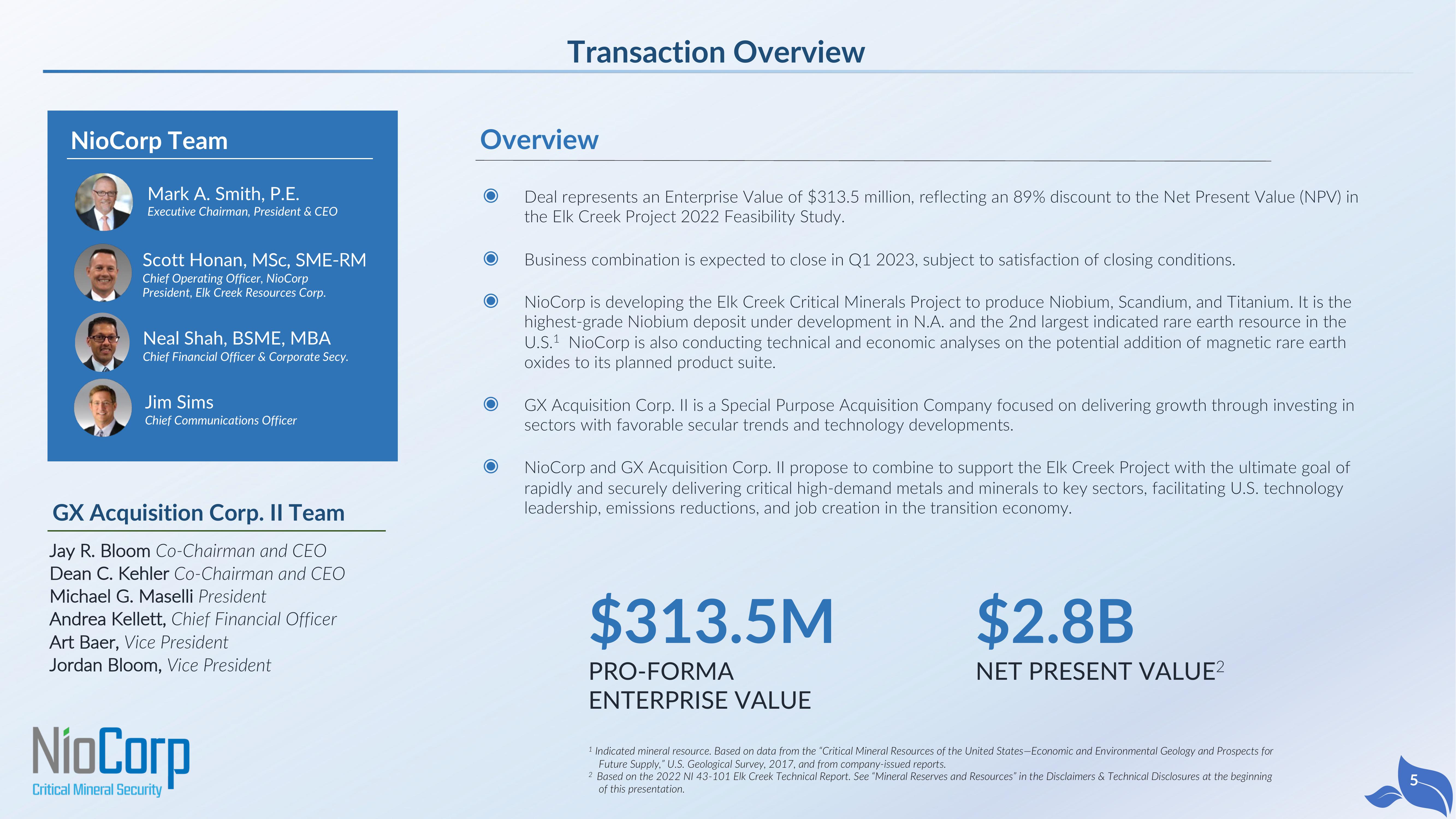 NioCorp SPAC Presentation Deck slide image #5