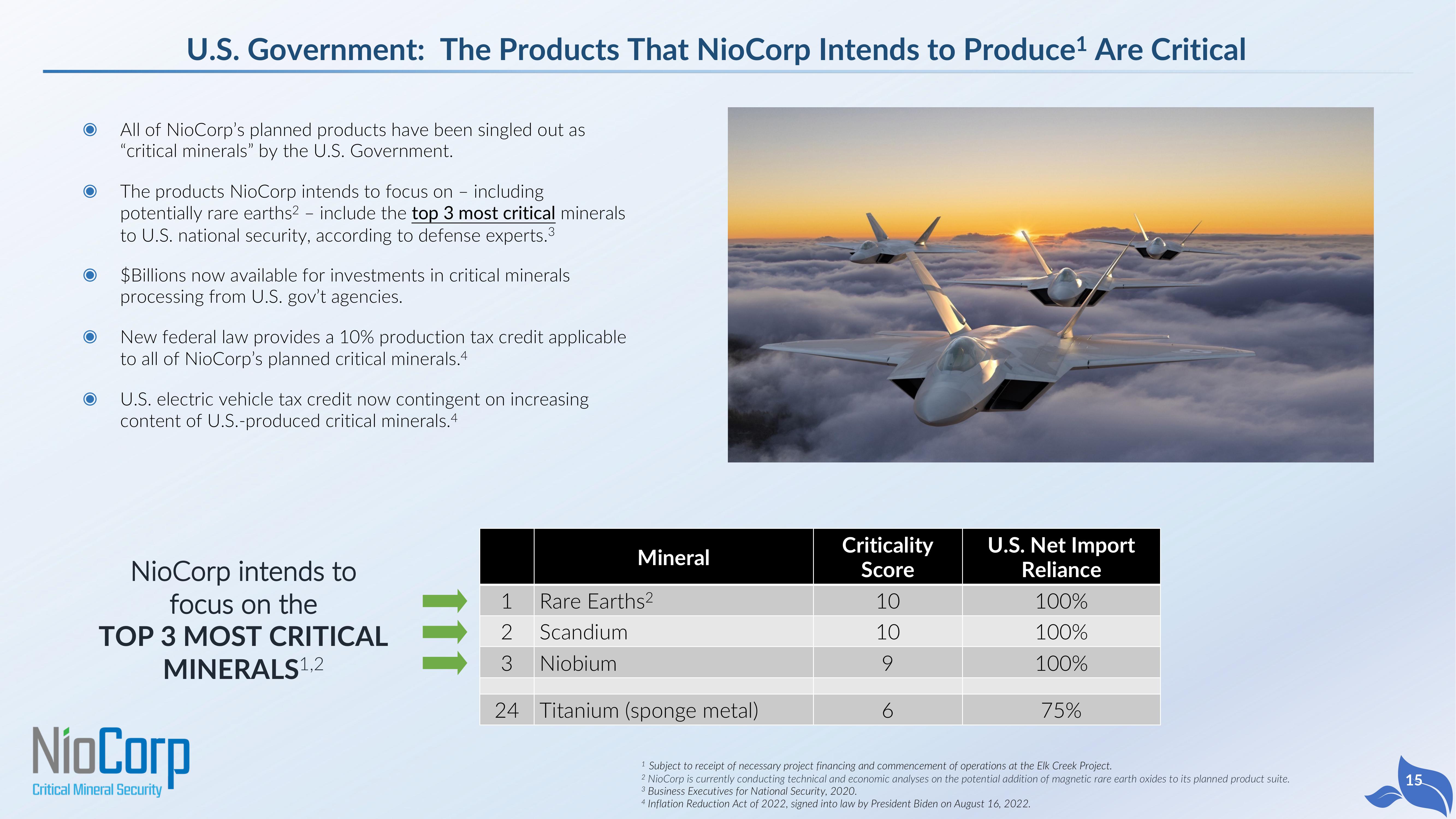 NioCorp SPAC Presentation Deck slide image #15