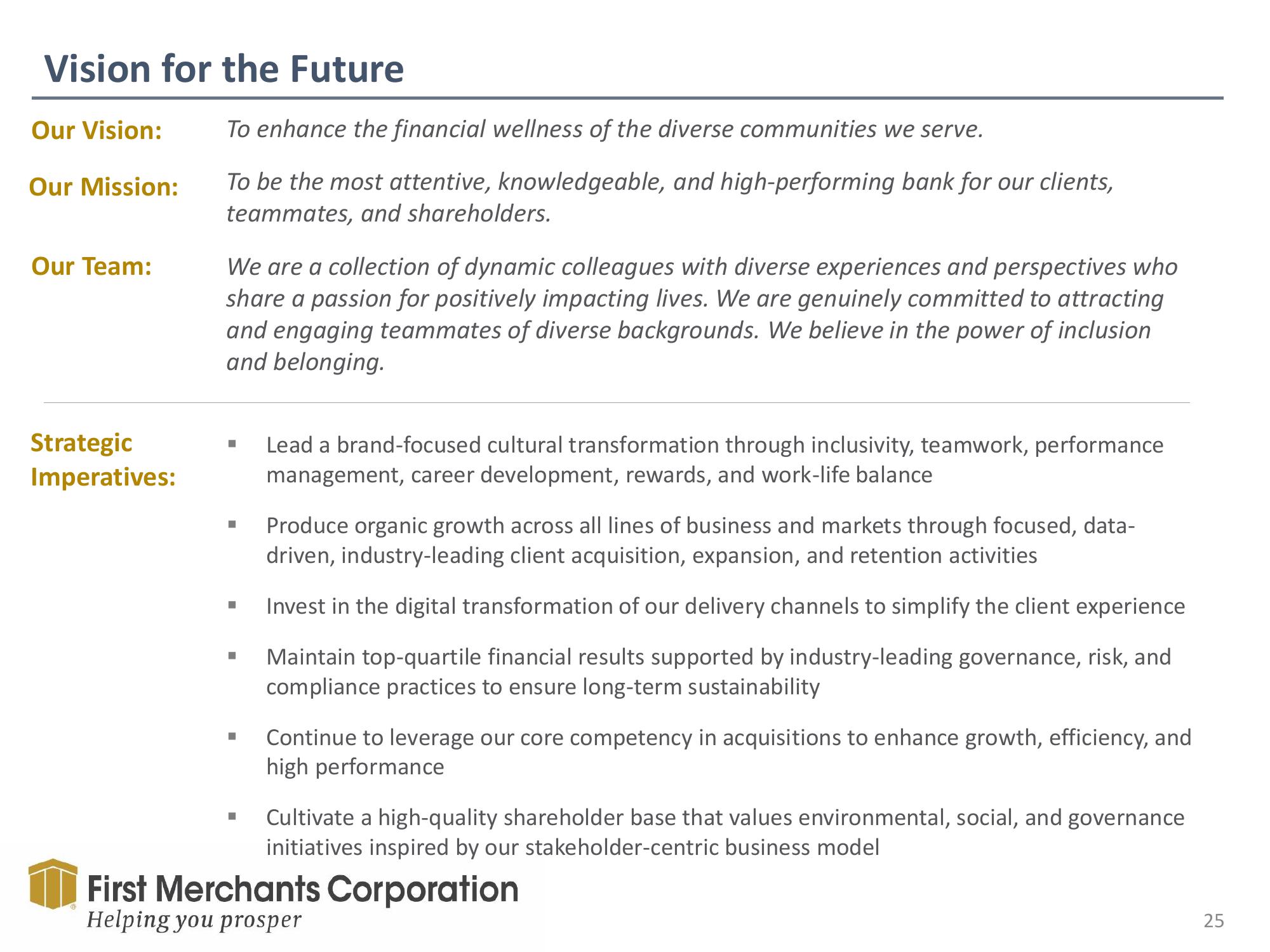 First Merchants Investor Presentation Deck slide image #25