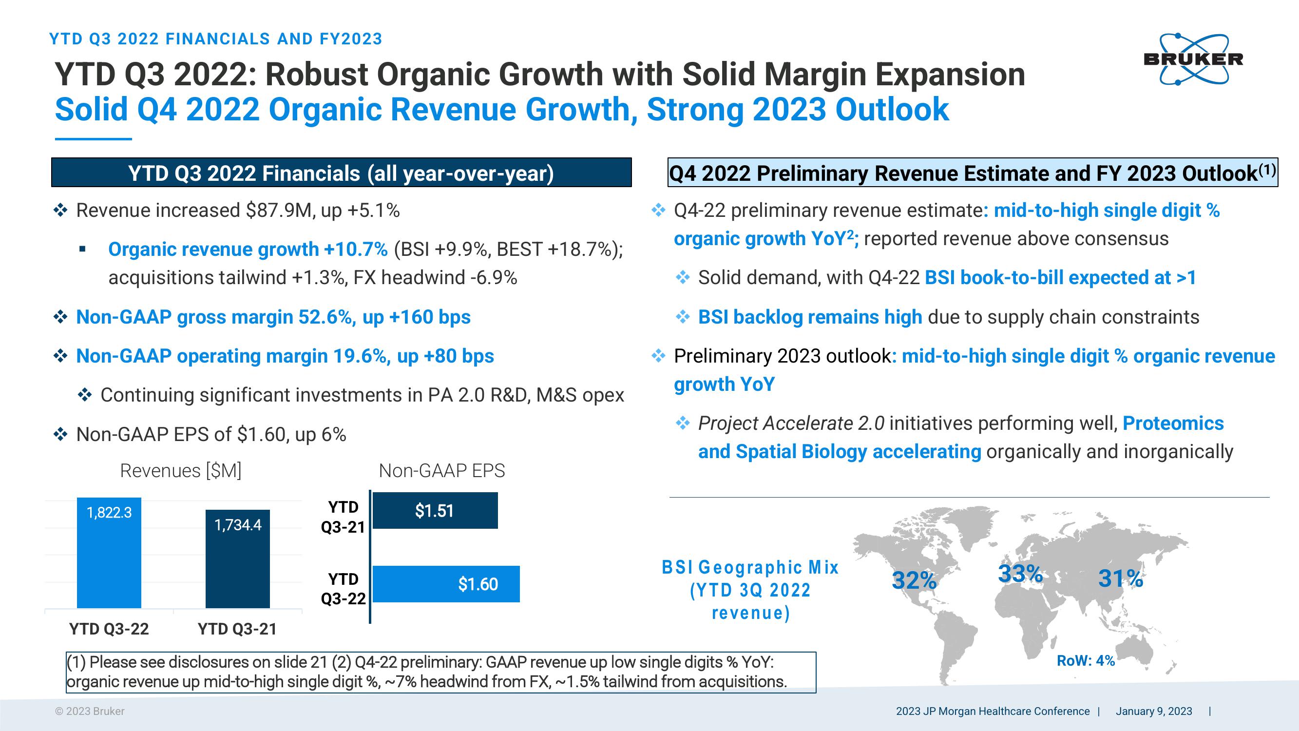 Bruker Corporation 2023 JP Morgan Healthcare Conference slide image #3