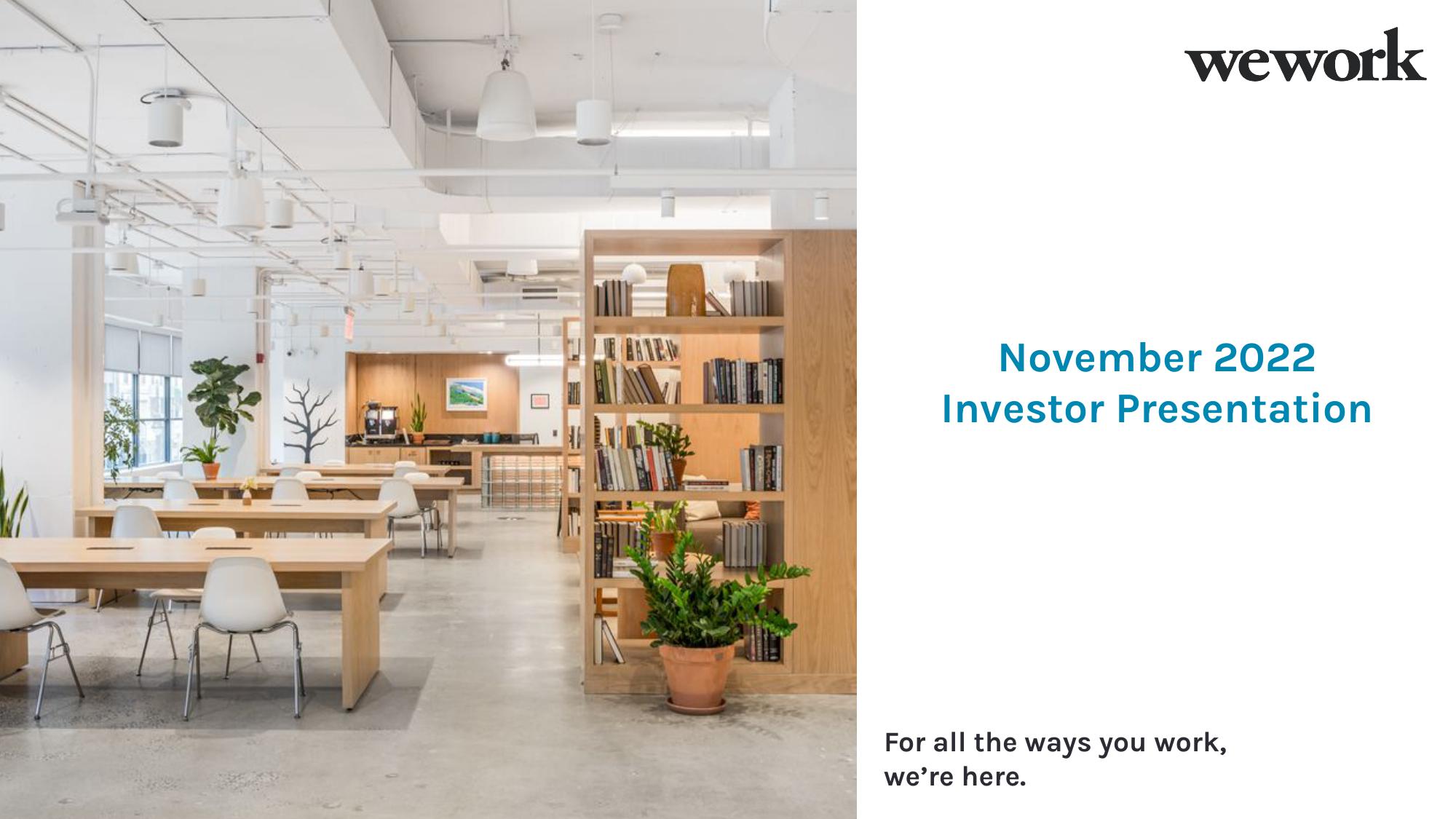 WeWork Investor Presentation Deck image