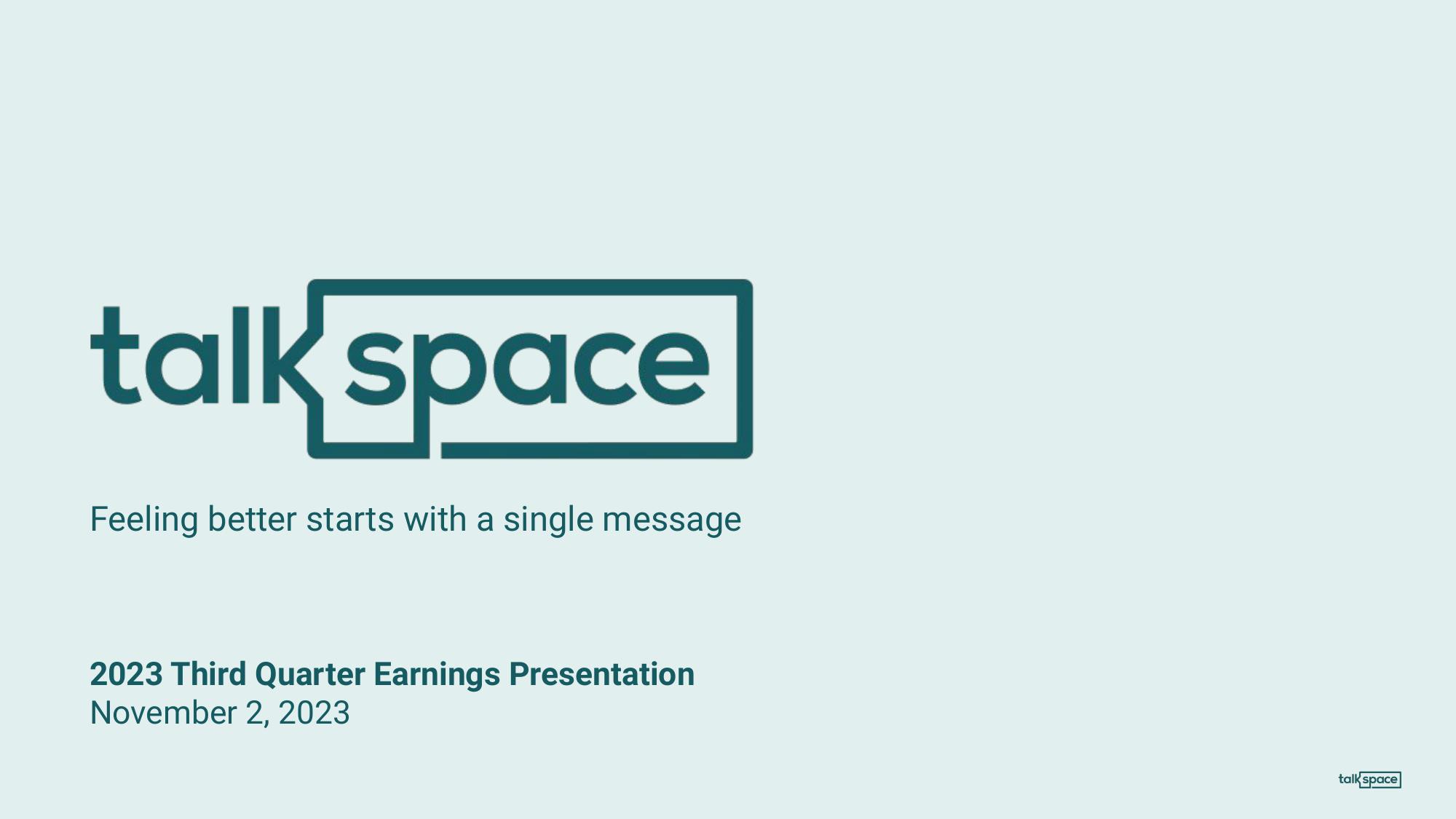 Talkspace Results Presentation Deck image