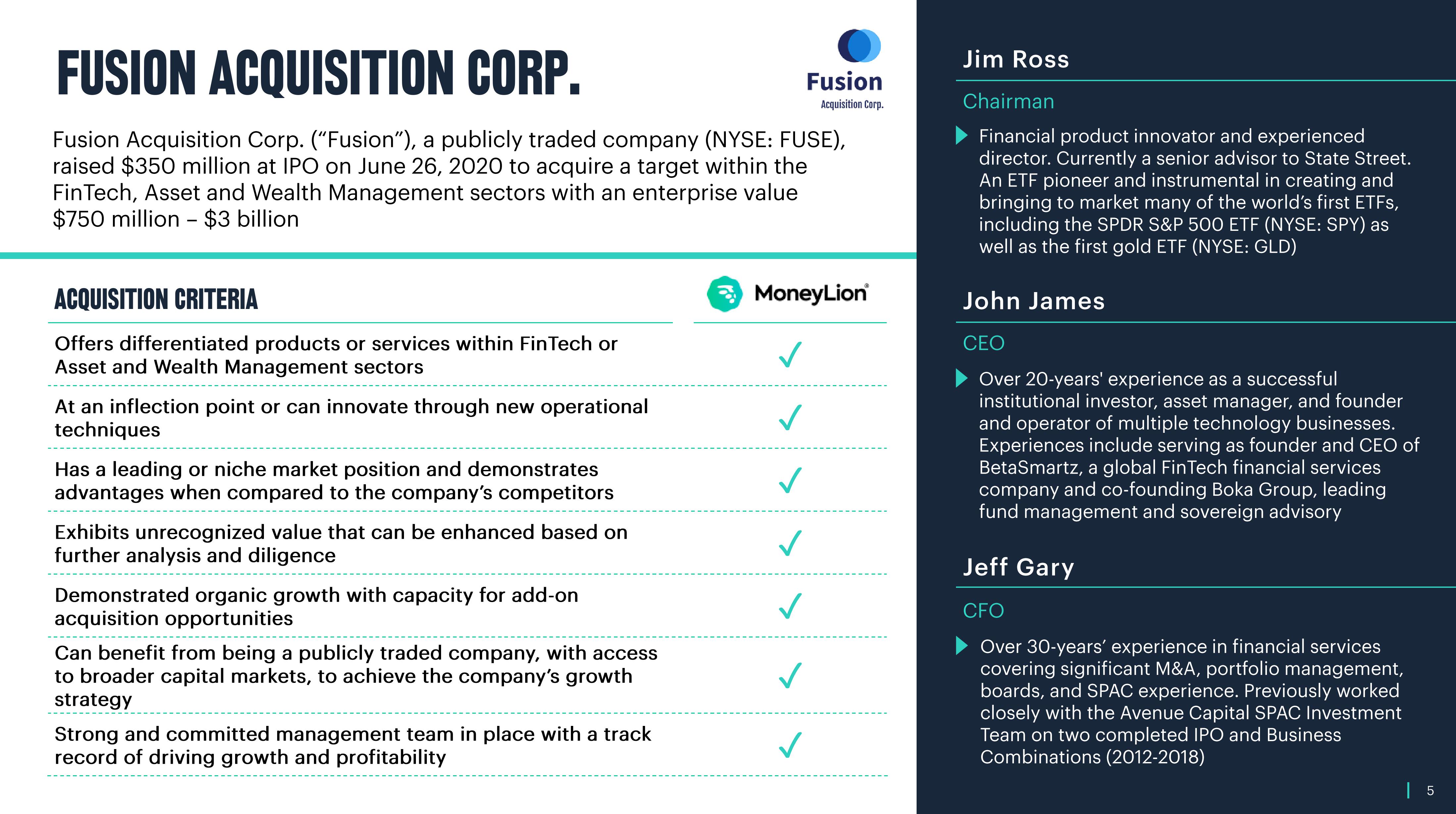MoneyLion SPAC Presentation Deck slide image #5