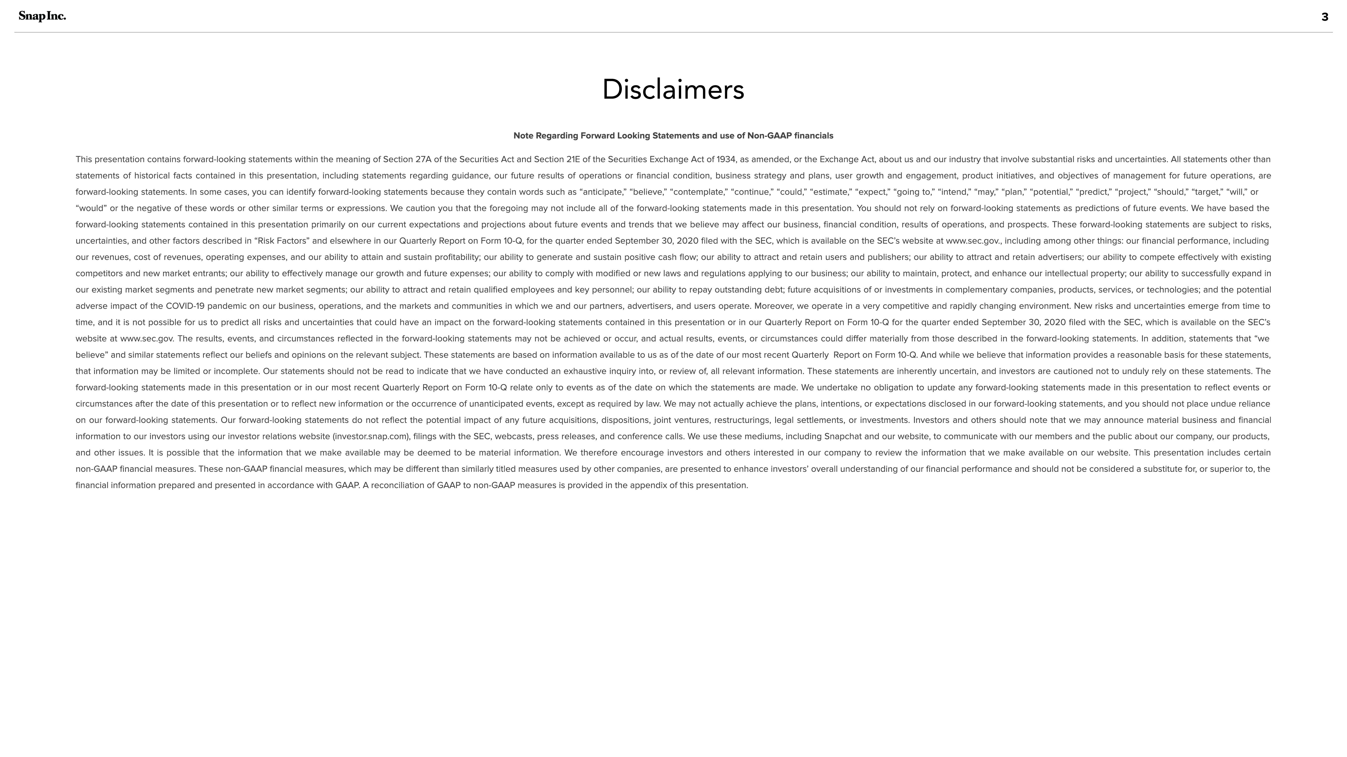 Snap Inc Investor Presentation Deck slide image #3