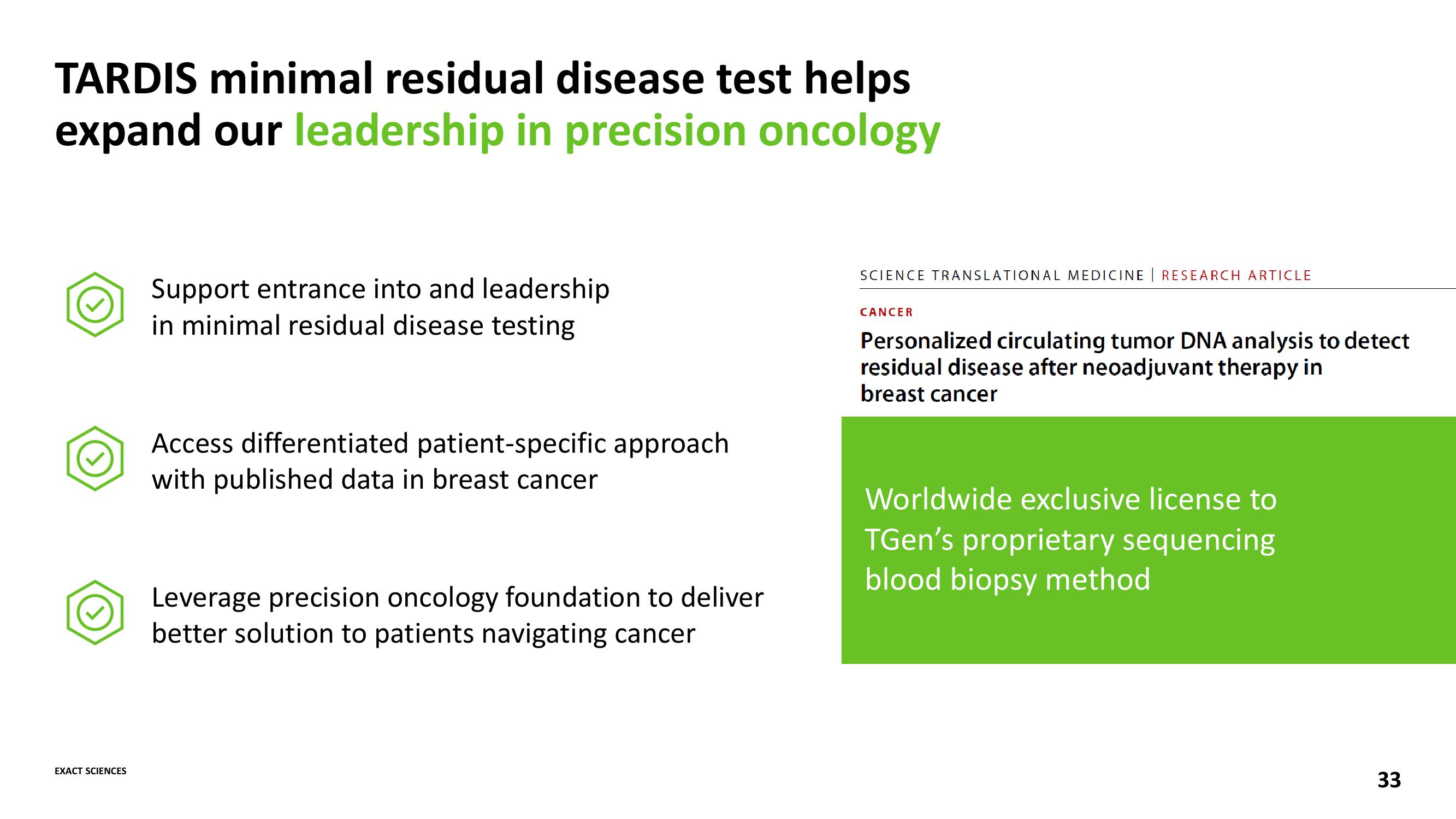 Advancing the Leading Cancer Diagnostics Company slide image #33