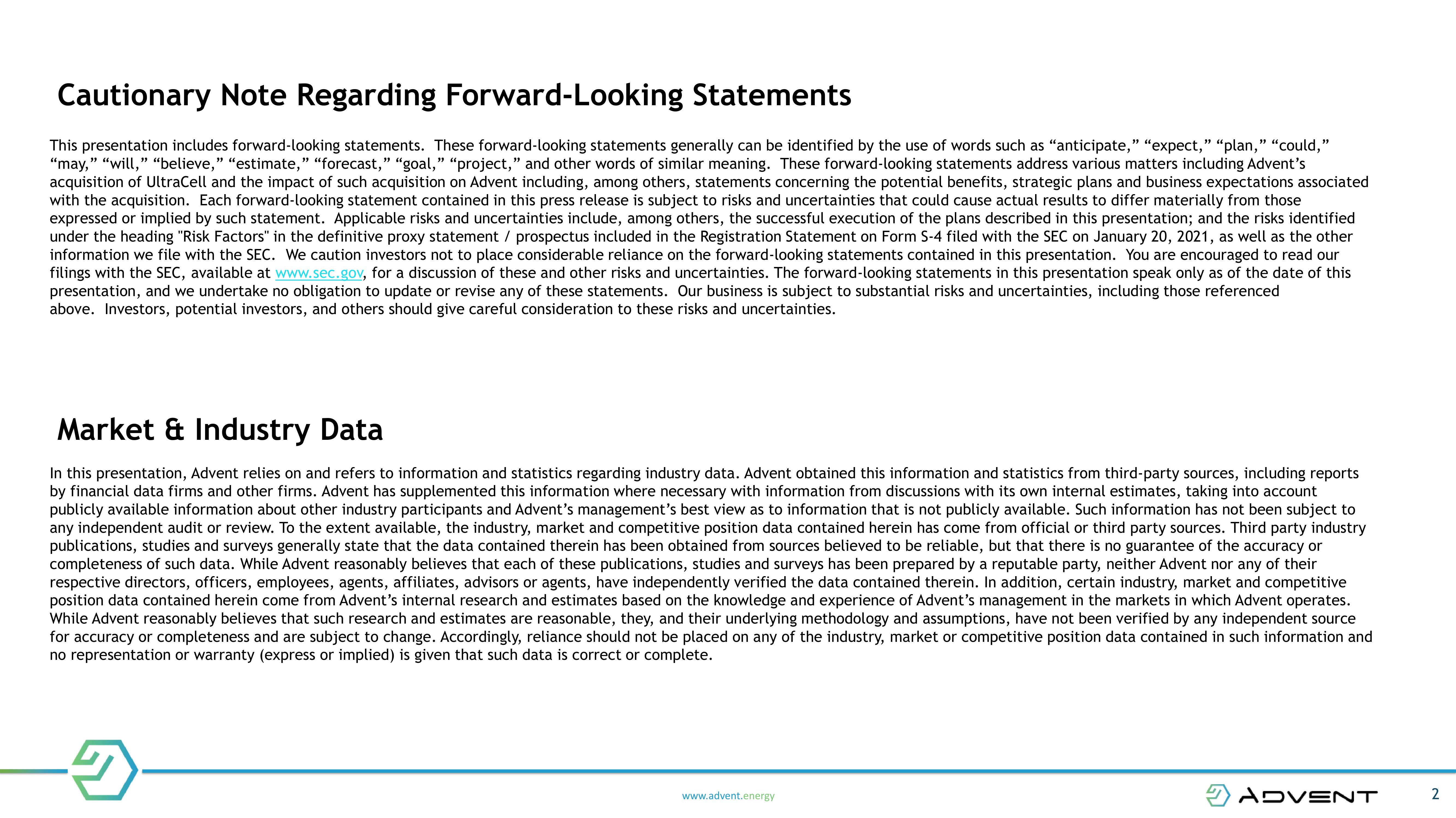 Advent Mergers and Acquisitions Presentation Deck slide image #2