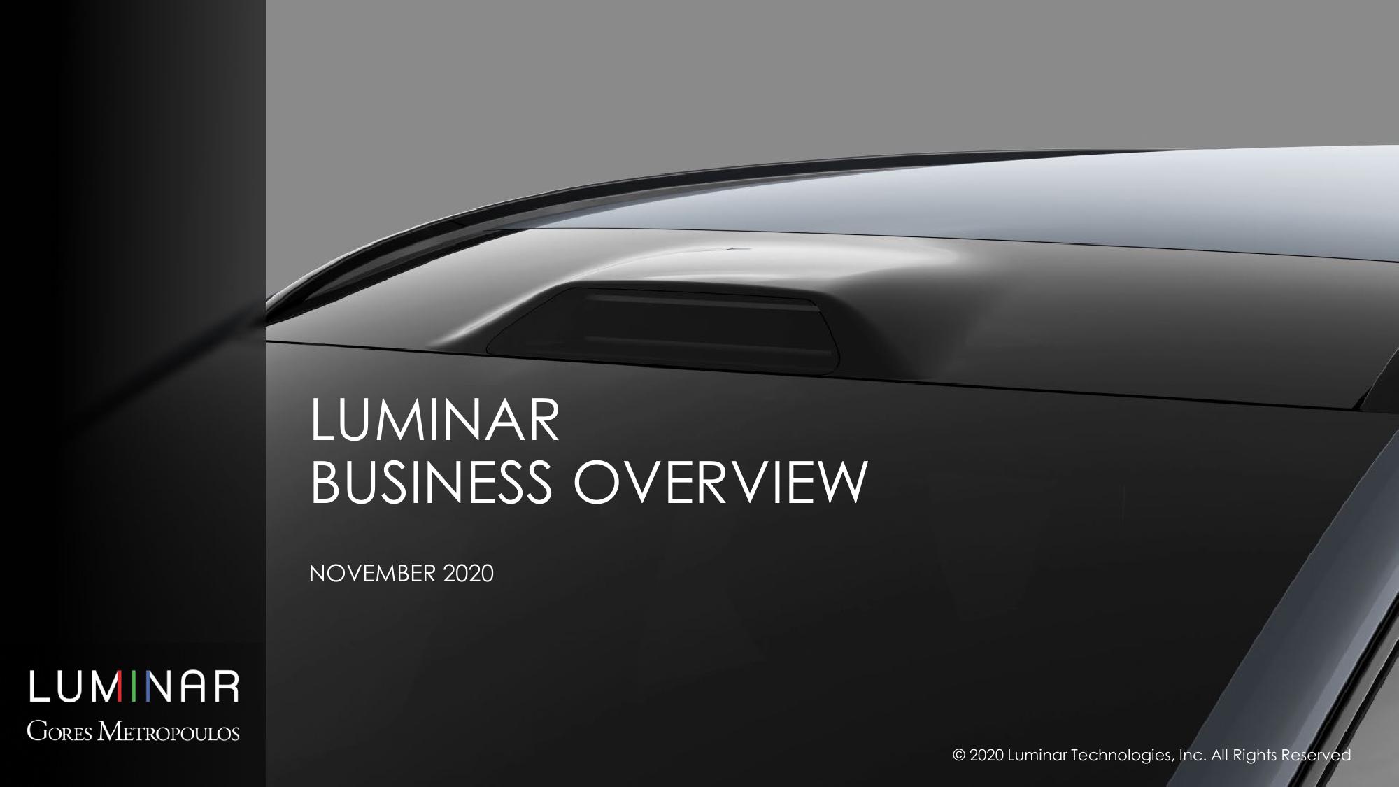 Luminar Investor Presentation Deck image