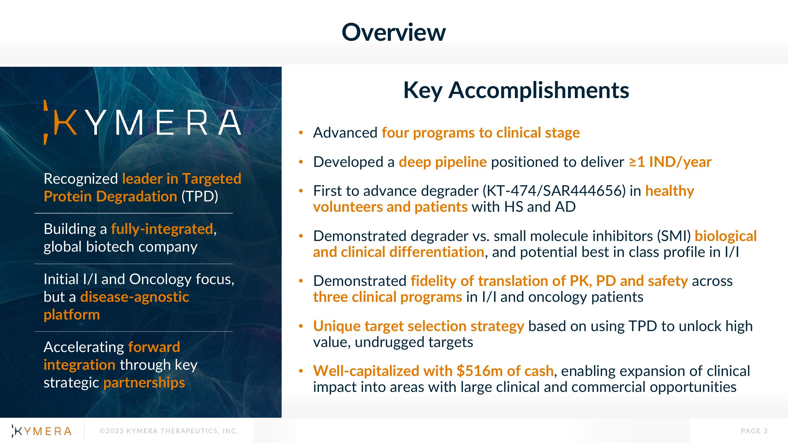 Kymera Investor Presentation Deck slide image #3