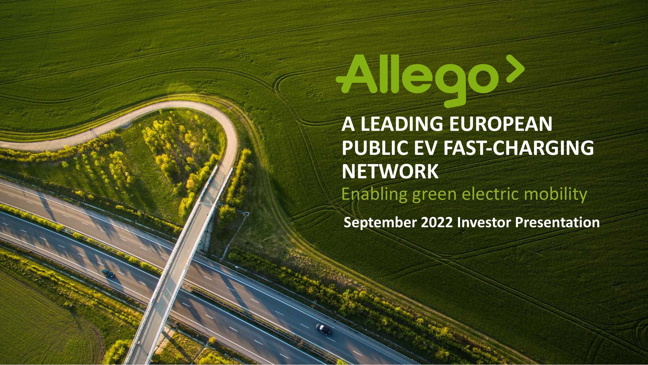 Allego Investor Presentation Deck image