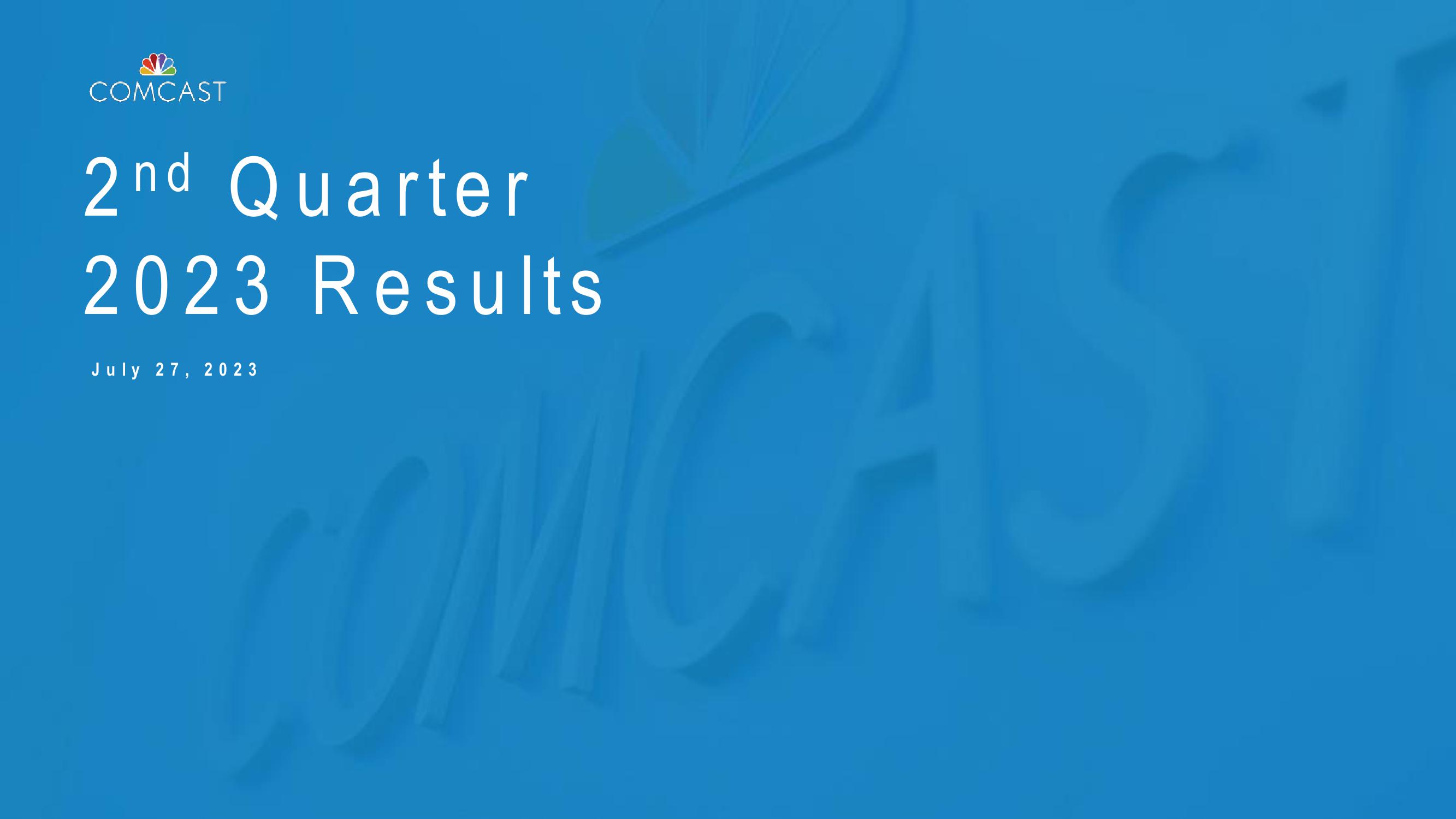 Comcast Results Presentation Deck image