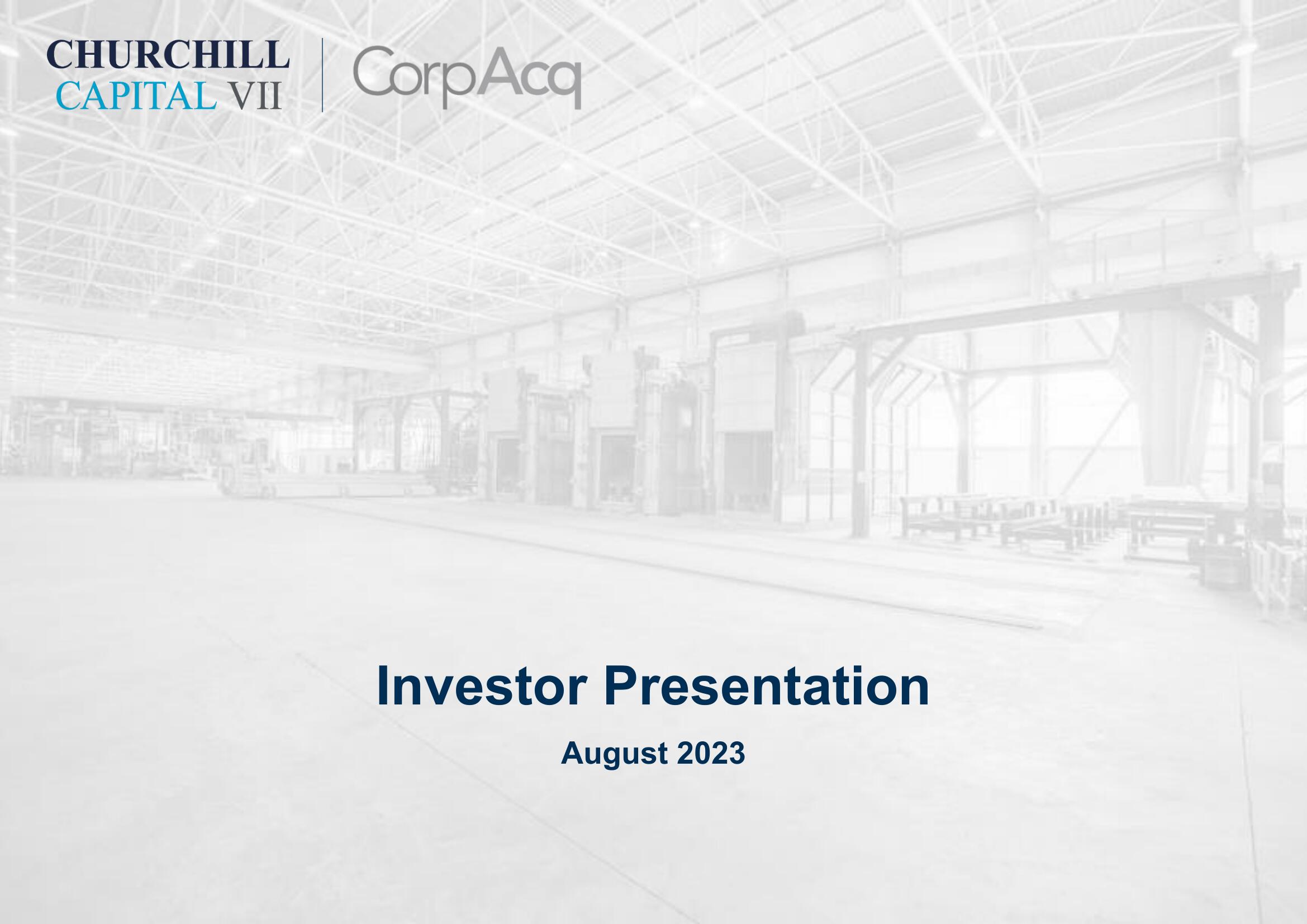 CorpAcq SPAC Presentation Deck image