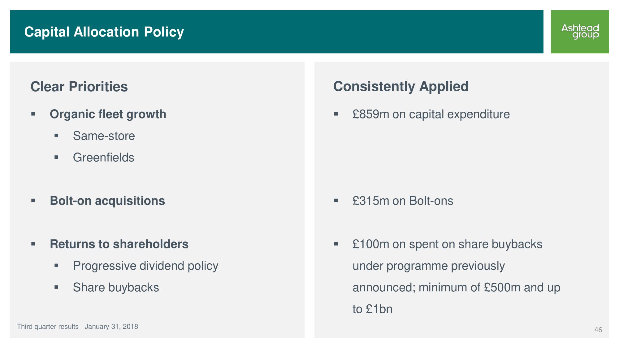 Ashtead Group Investor Day slide image #46