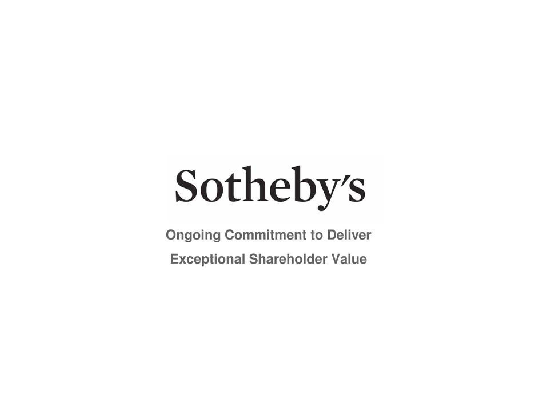 Sotheby's Investor Briefing slide image #33