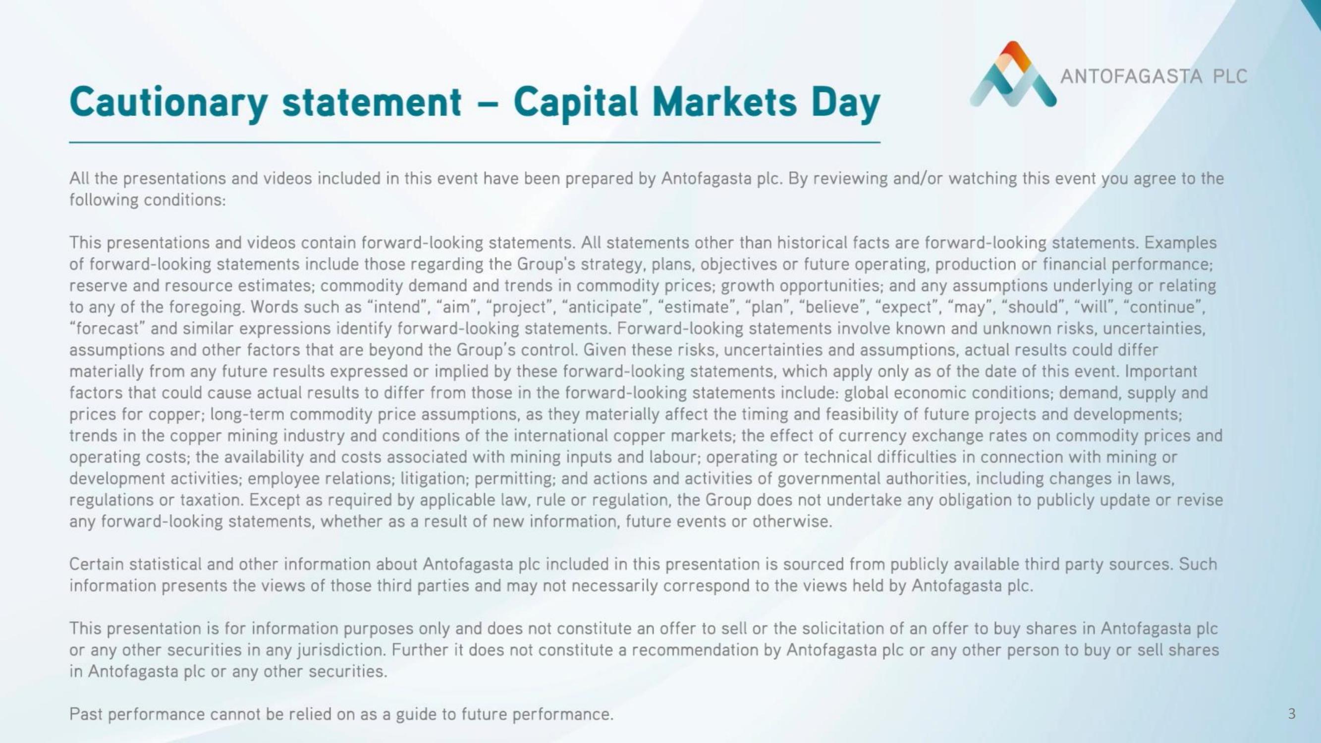 Antofagasta Investor Day slide image #3