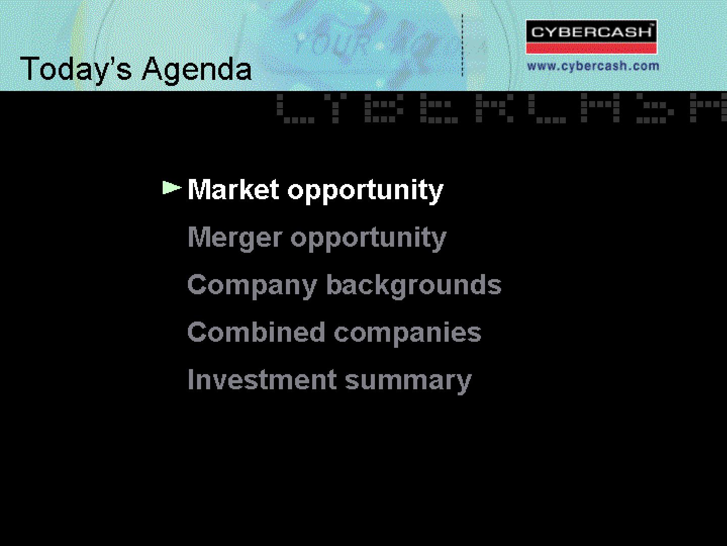 CyberCash Mergers and Acquisitions Presentation Deck slide image #7