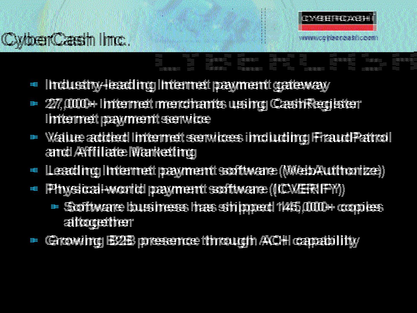 CyberCash Mergers and Acquisitions Presentation Deck slide image #23