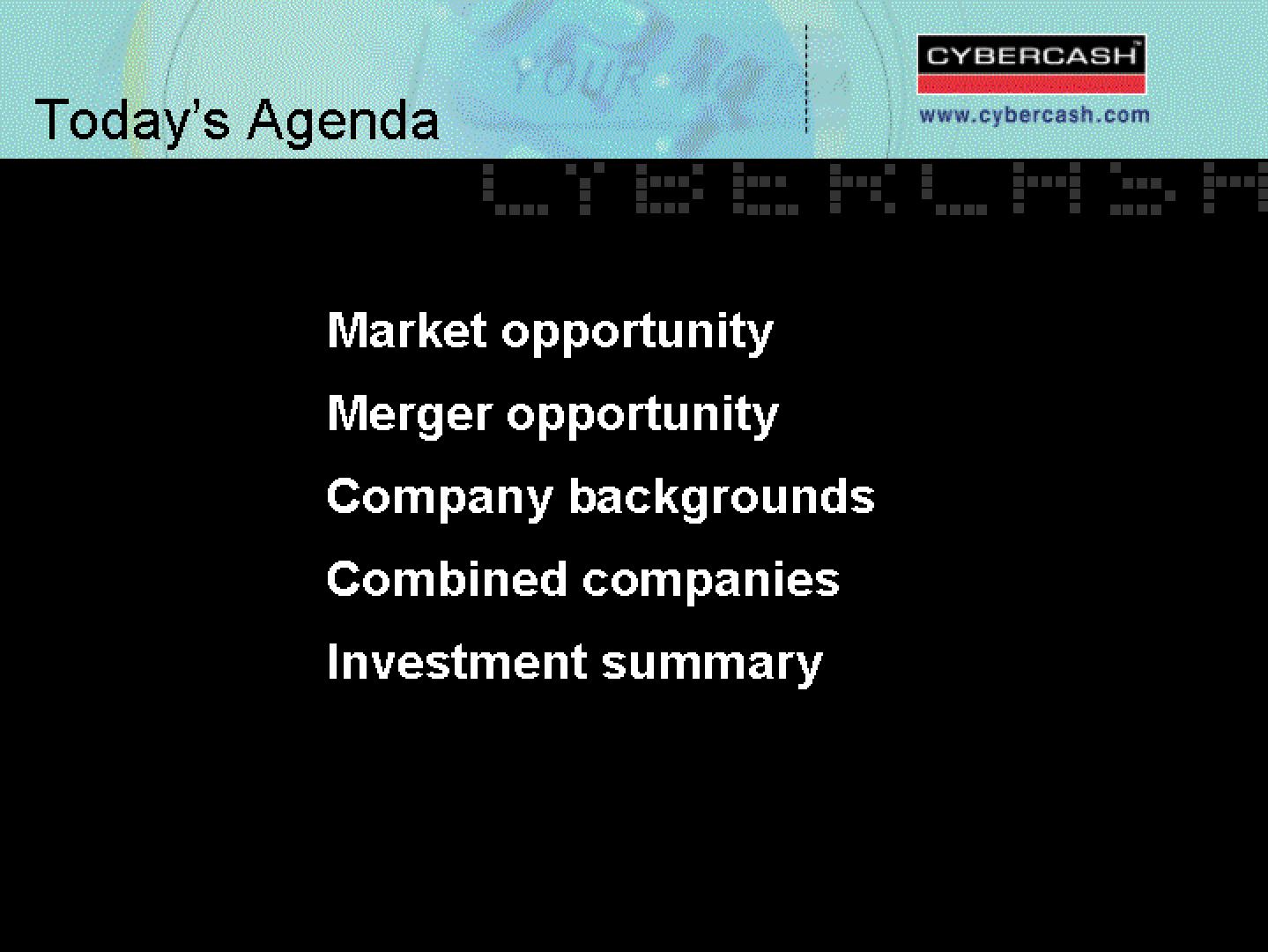 CyberCash Mergers and Acquisitions Presentation Deck slide image #6