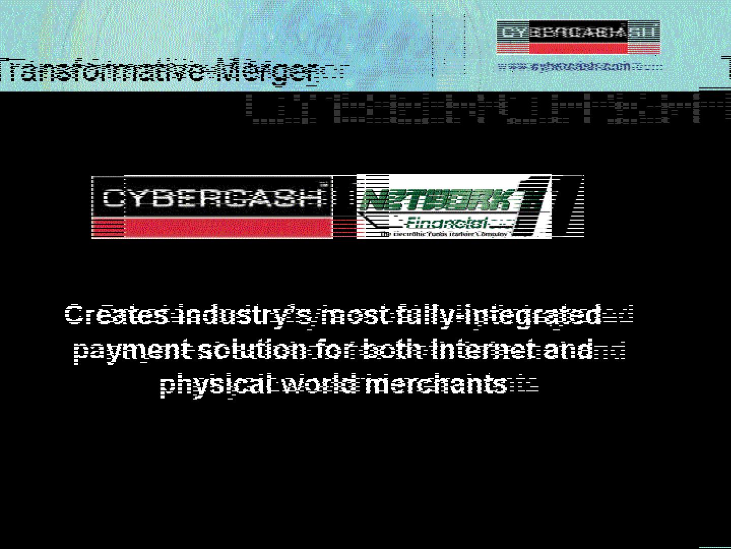 CyberCash Mergers and Acquisitions Presentation Deck slide image #3