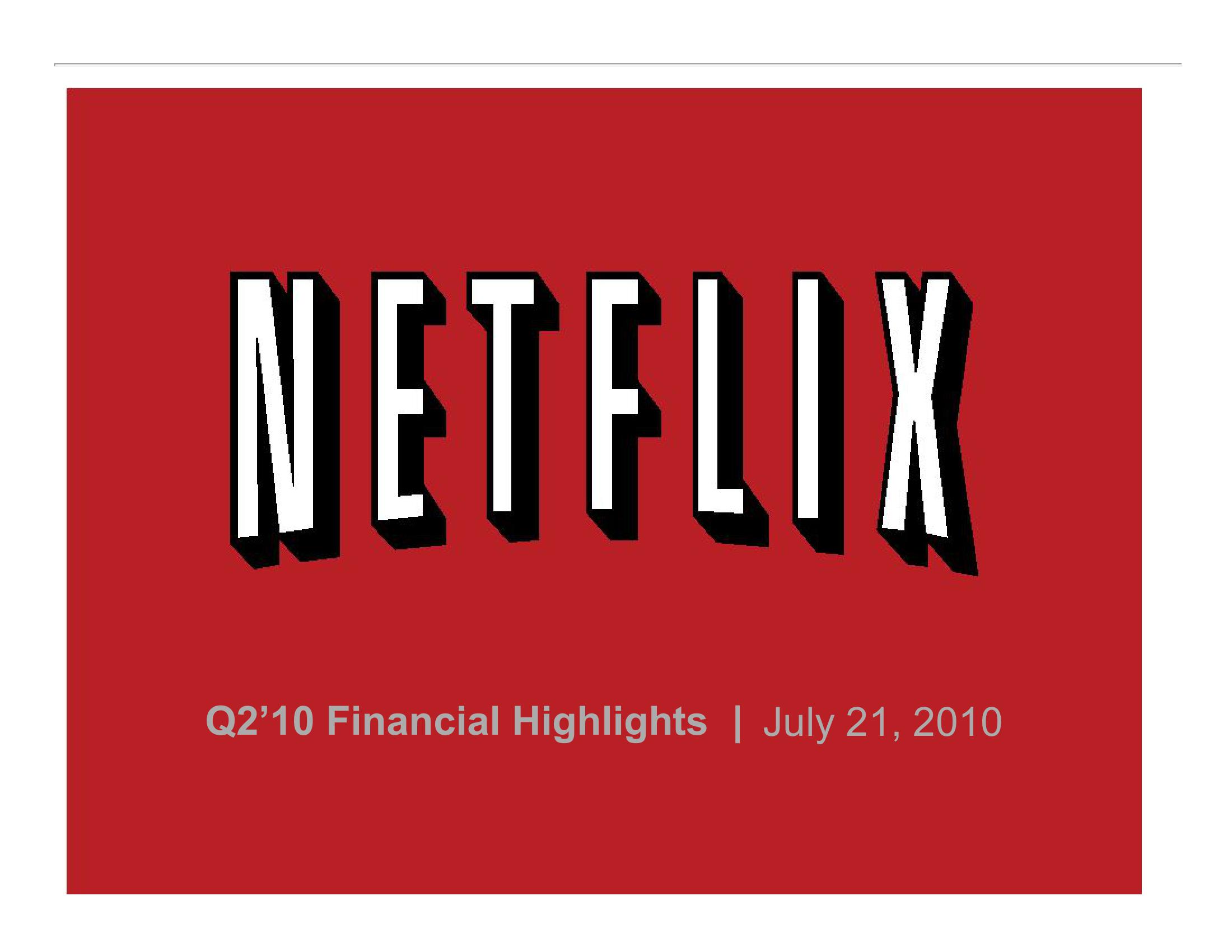 Netflix Results Presentation Deck image