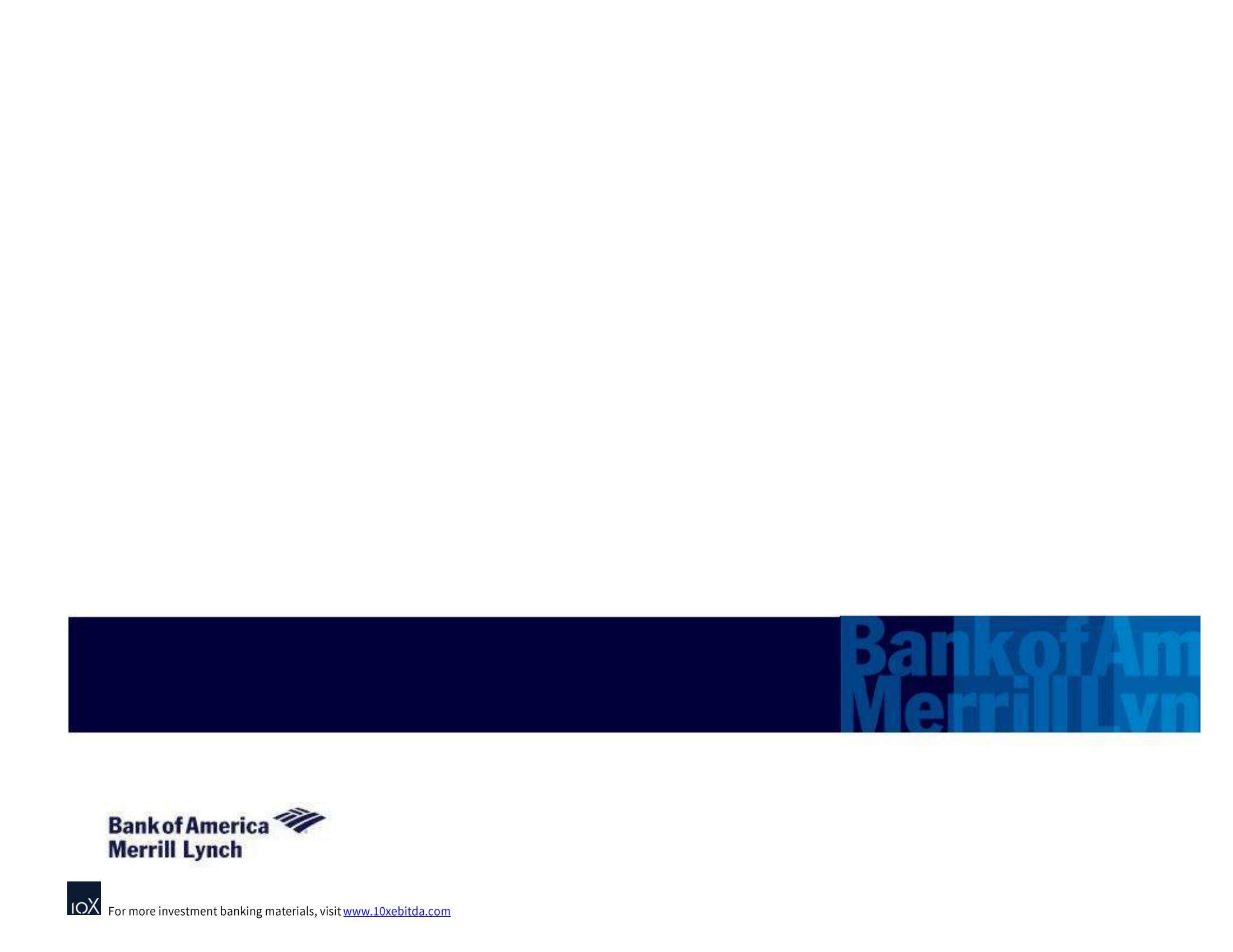 Bank of America Investment Banking Pitch Book slide image #36