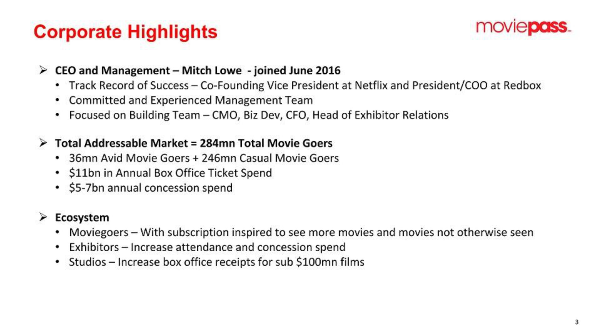 MoviePass SPAC Presentation Deck slide image #3