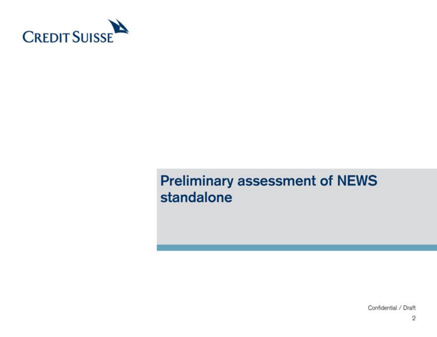 Credit Suisse Investment Banking Pitch Book slide image #3