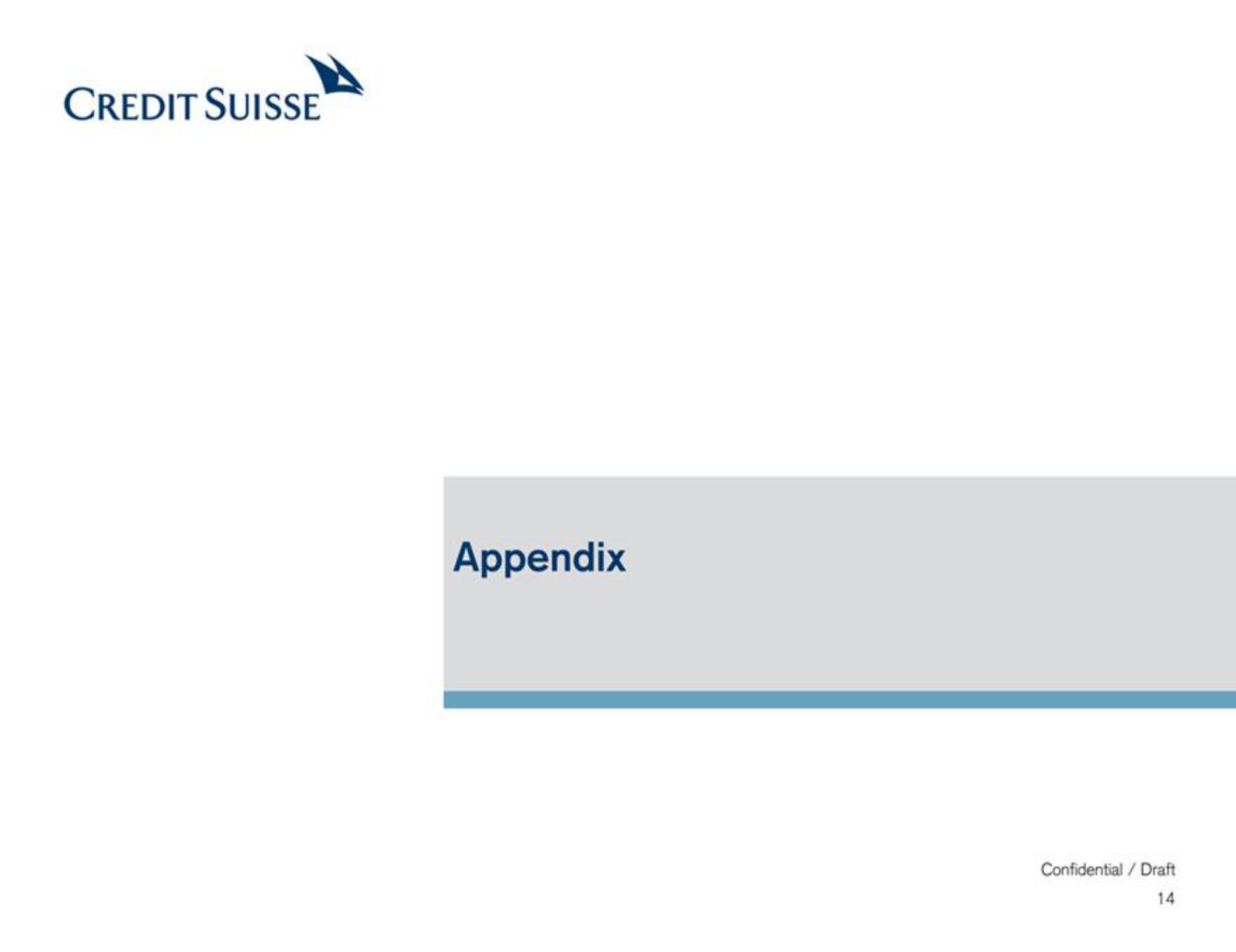 Credit Suisse Investment Banking Pitch Book slide image #15